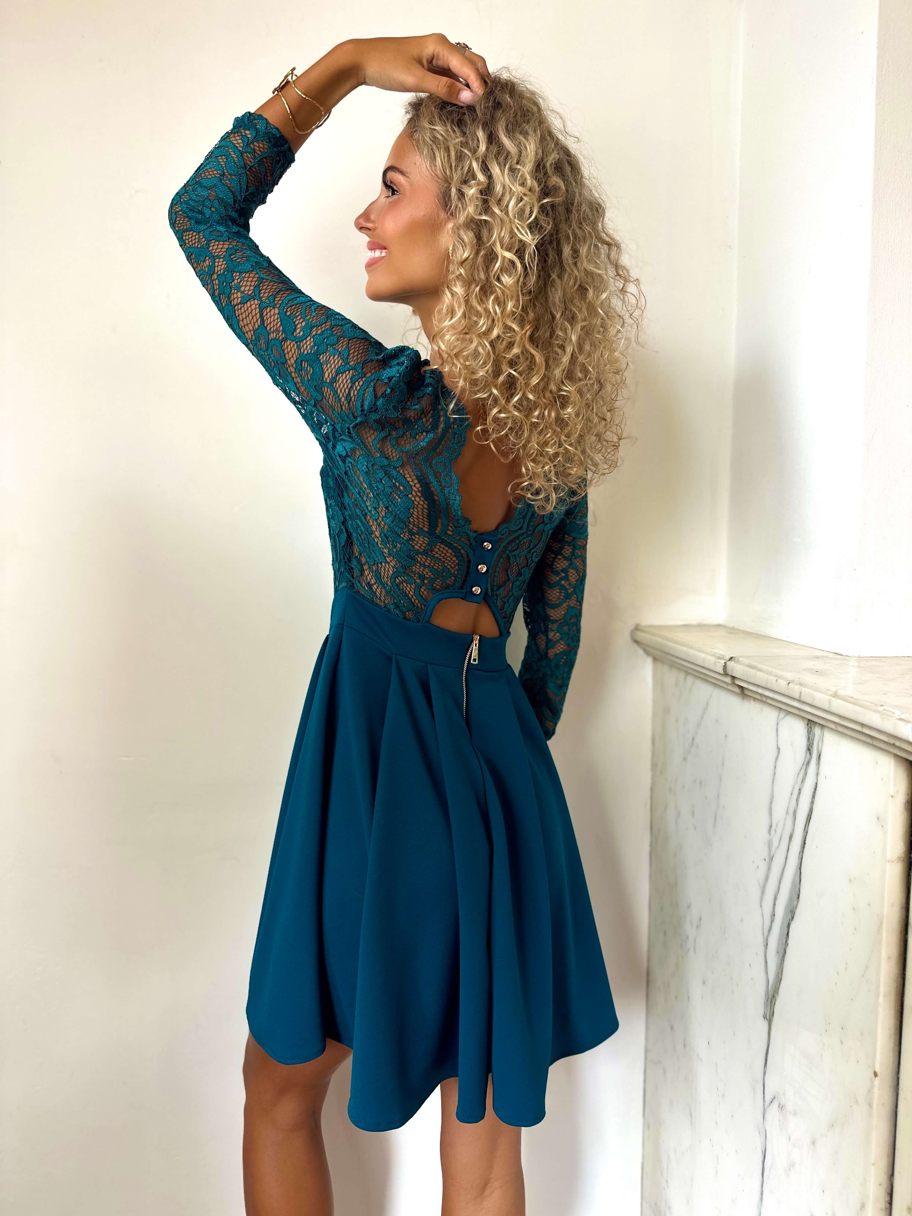 Robe bleu canard - ESTER