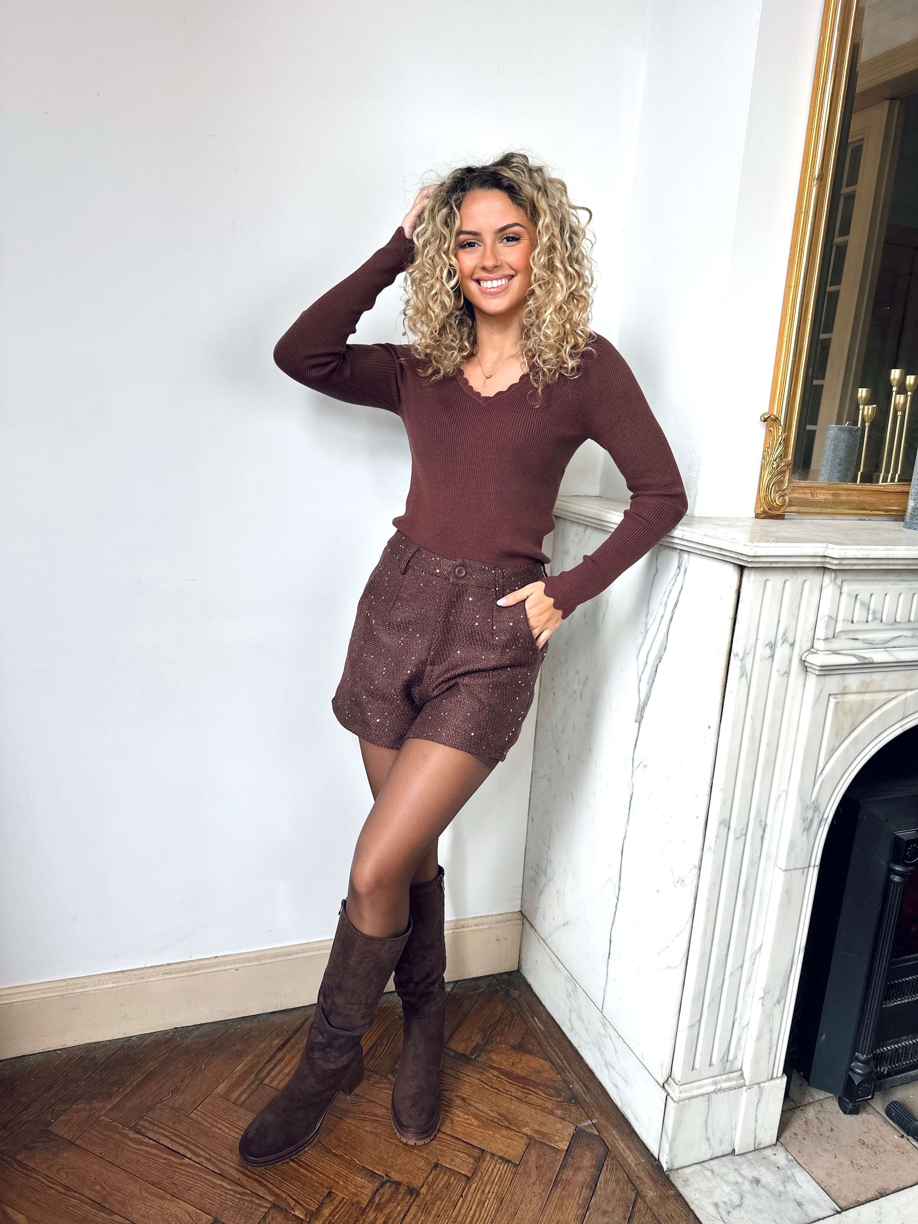 Pull marron - PAULA