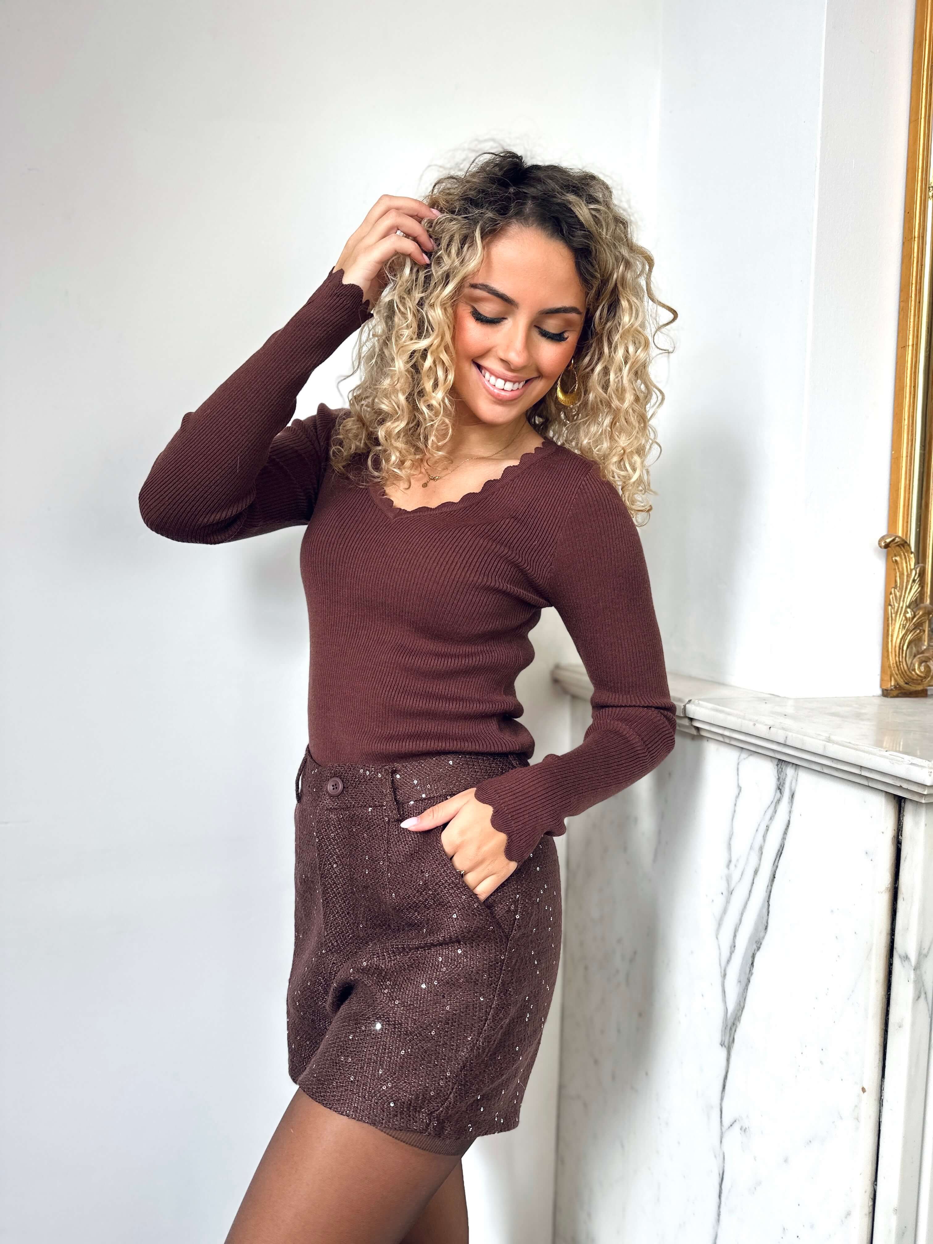 Pull marron - PAULA