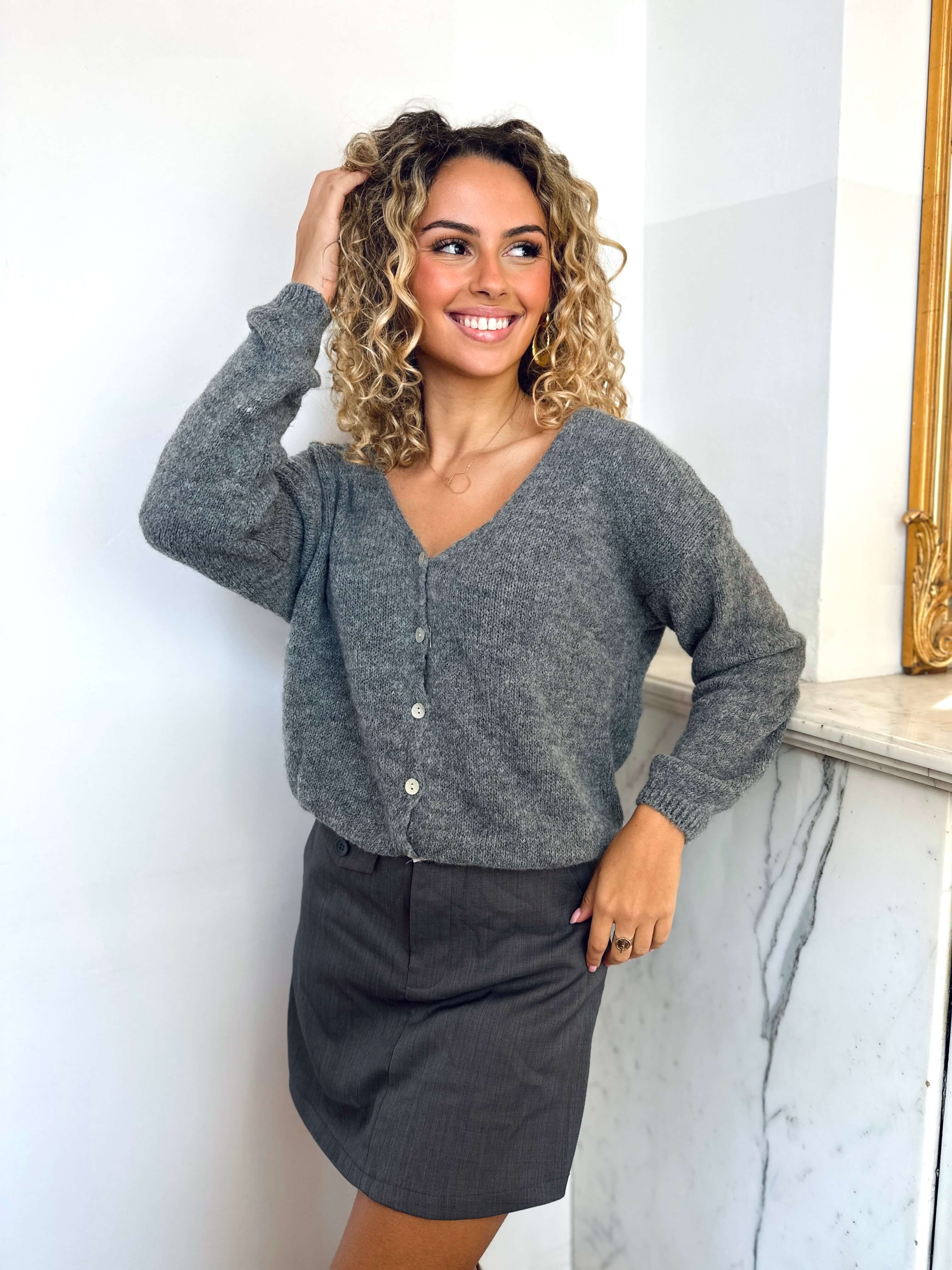 Gilet gris - HELENE