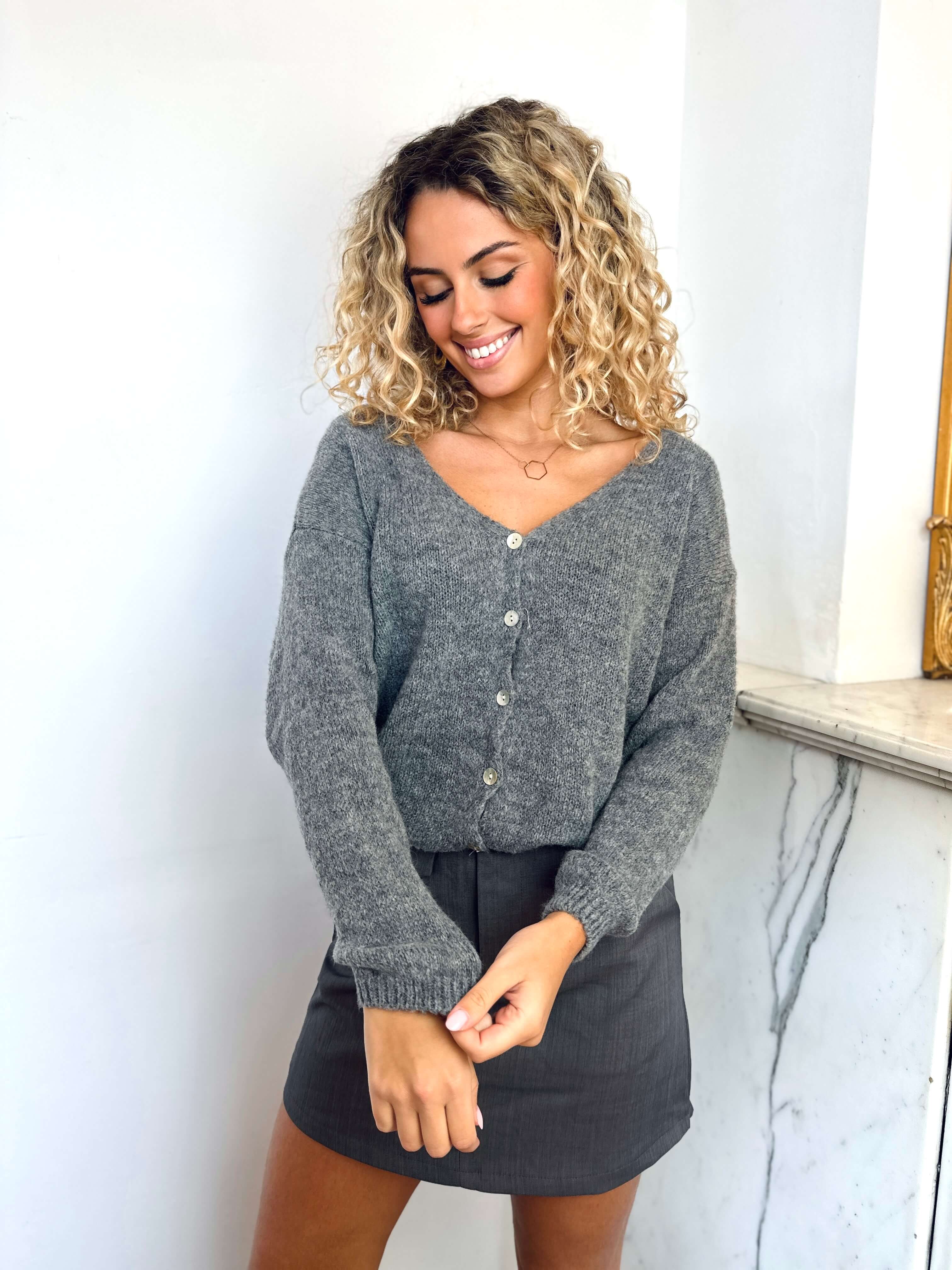 Gilet gris - HELENE