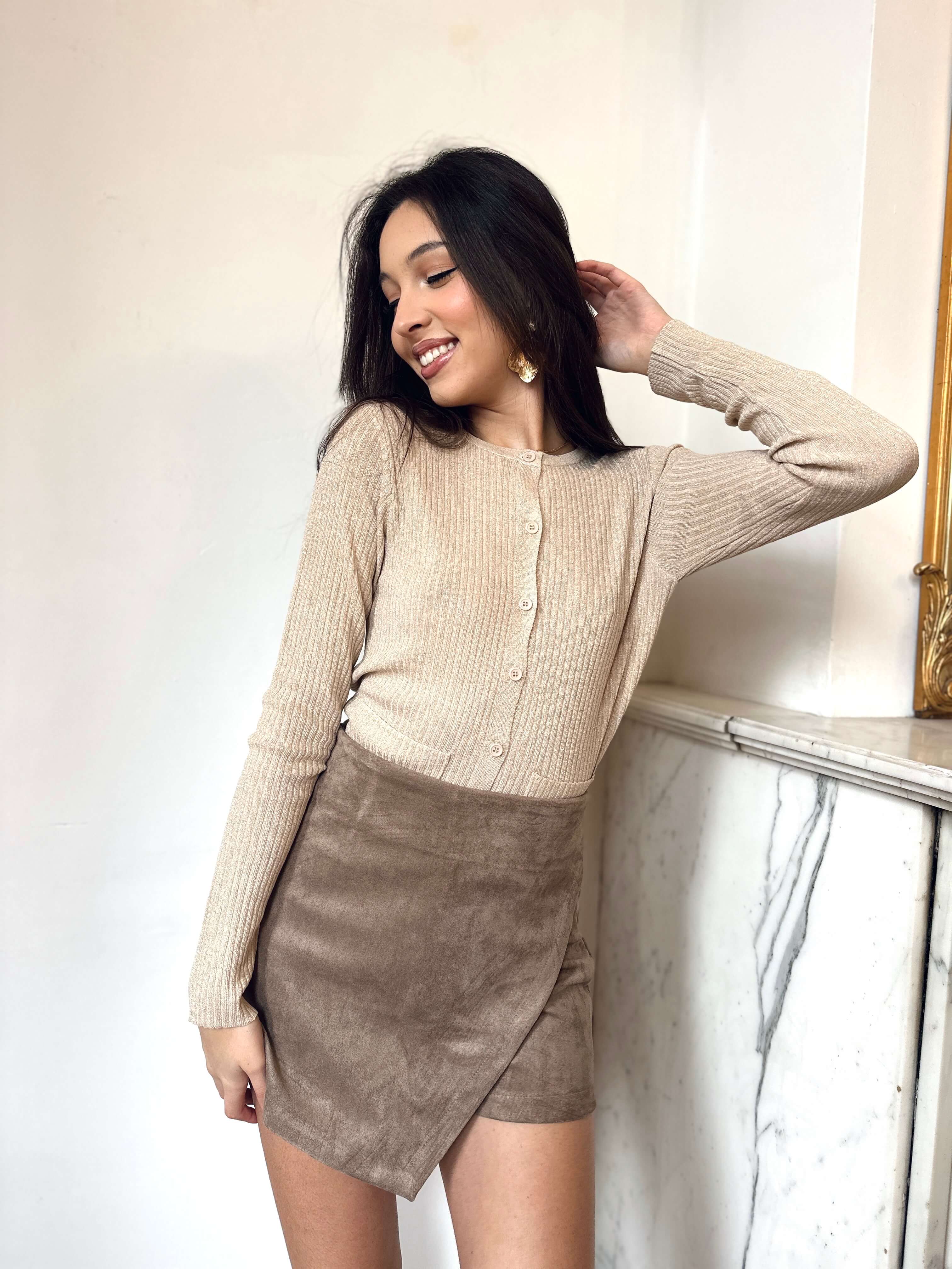 Gilet légèrement pailette - FLORINE