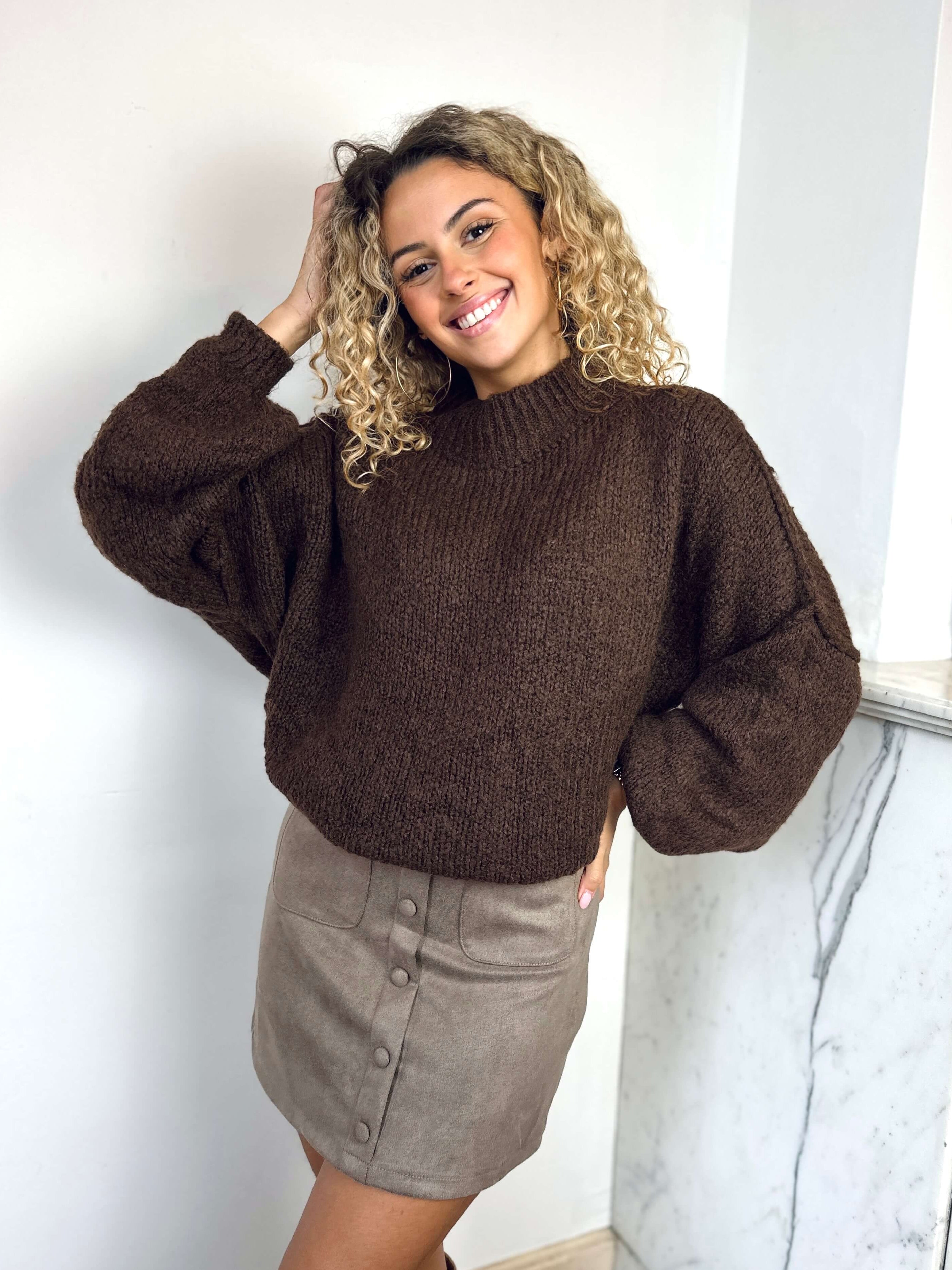 Jupe taupe - CLARA