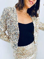 Veste à sequin doré - MARINE