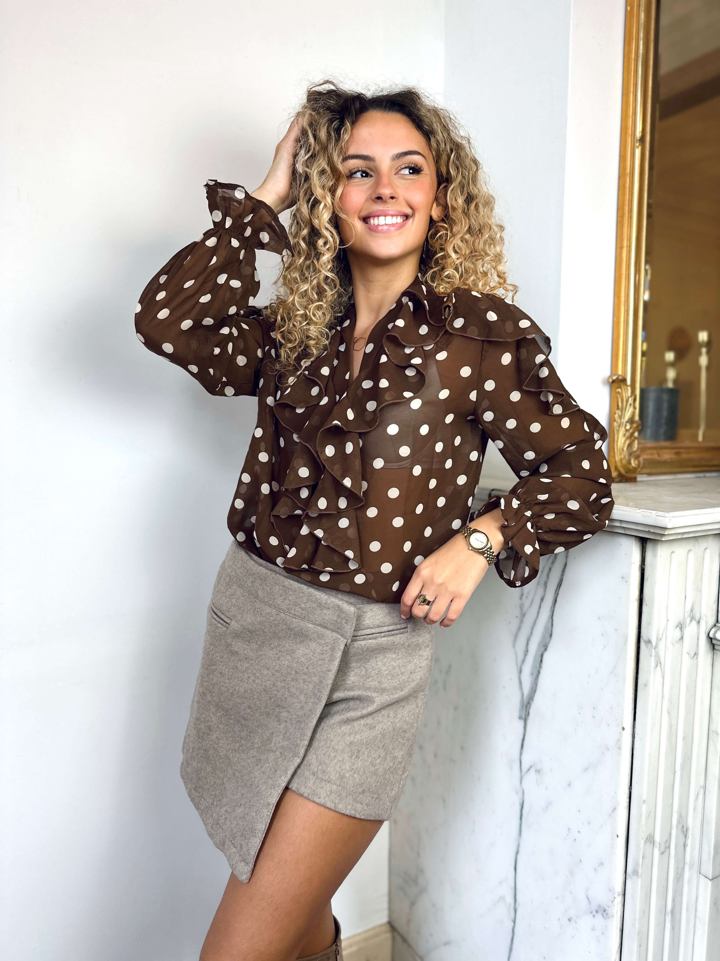 Chemise marron - TINA