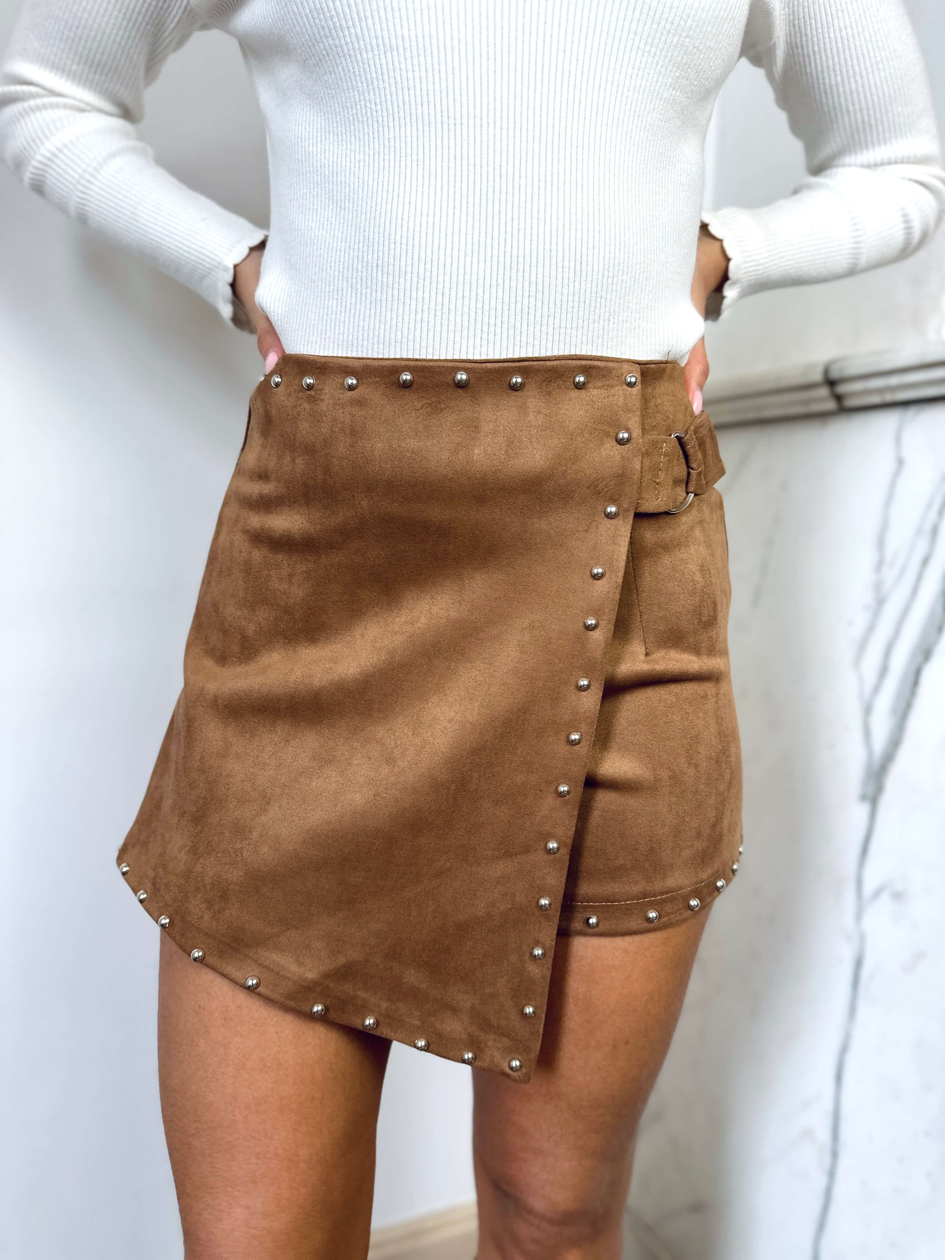 Jupe short camel - ELISA