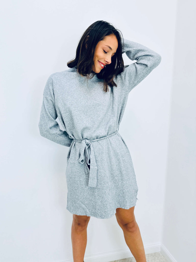 Robe pull grise - CELIA