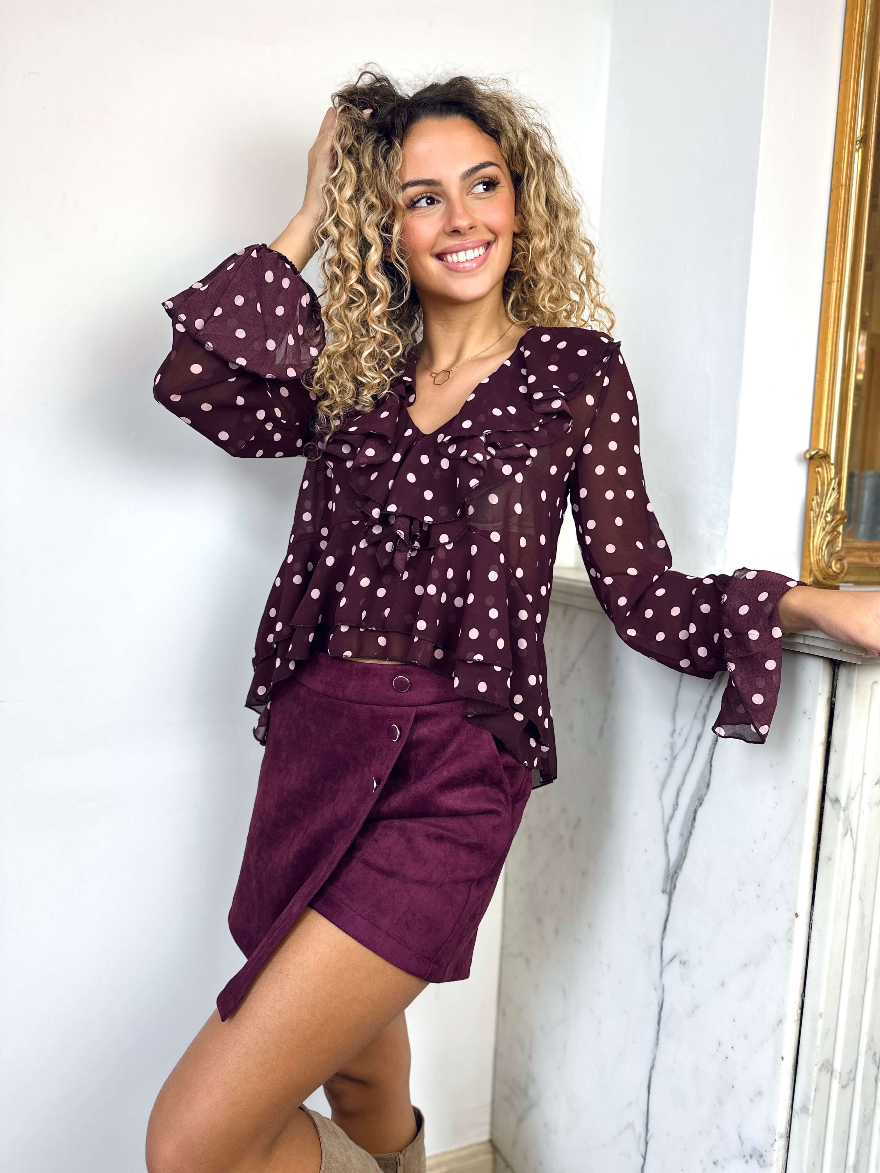 Blouse bordeaux - ANGELE