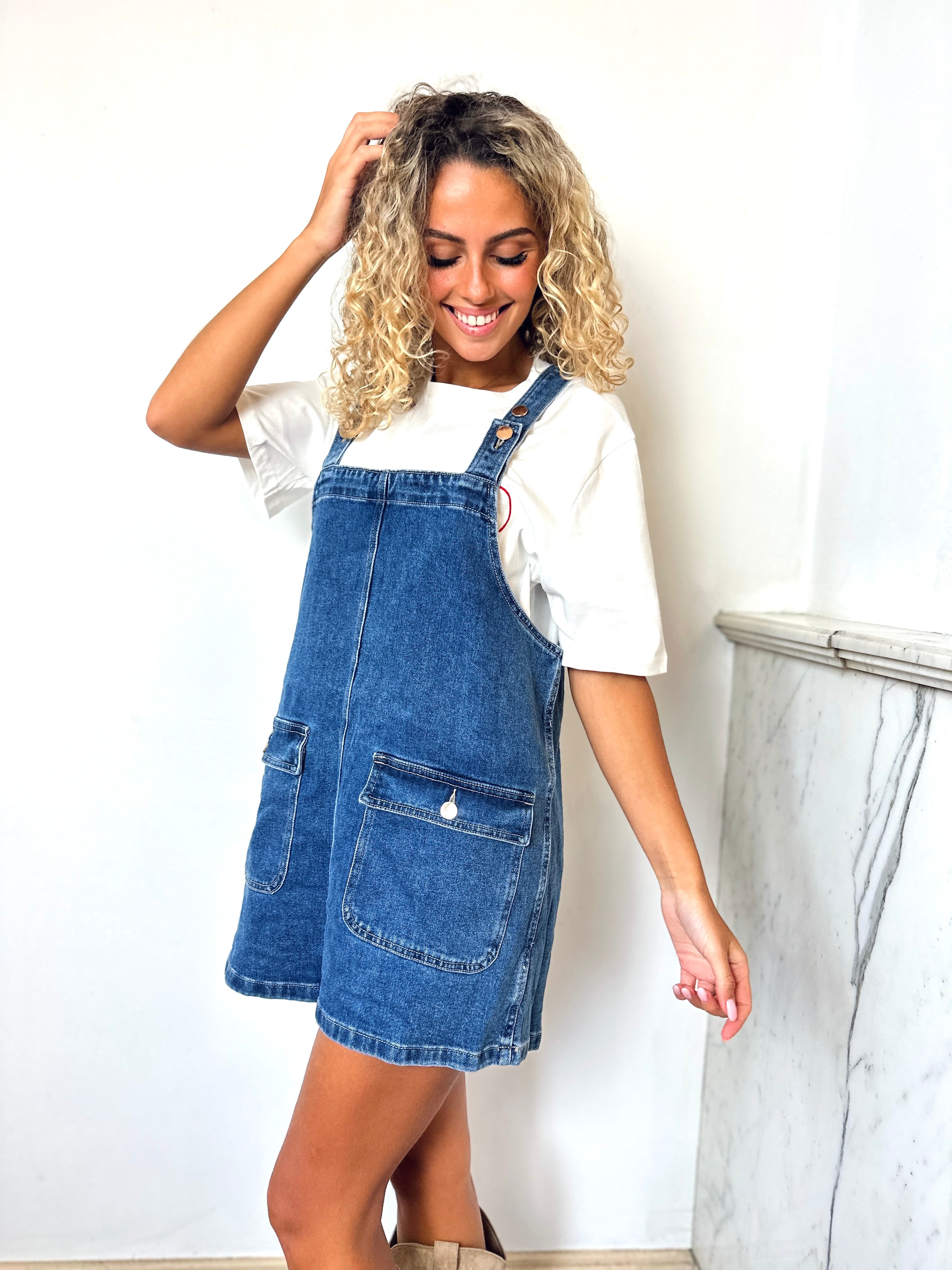 Robe salopette en jeans - CASUAL CHIC