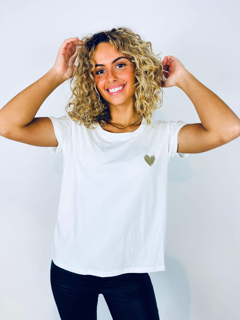 T-shirt blanc - COEUR