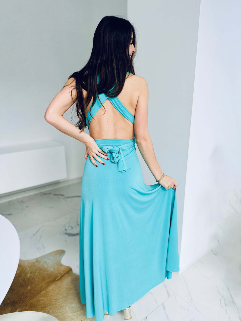 Robe turquoise - CECILIA