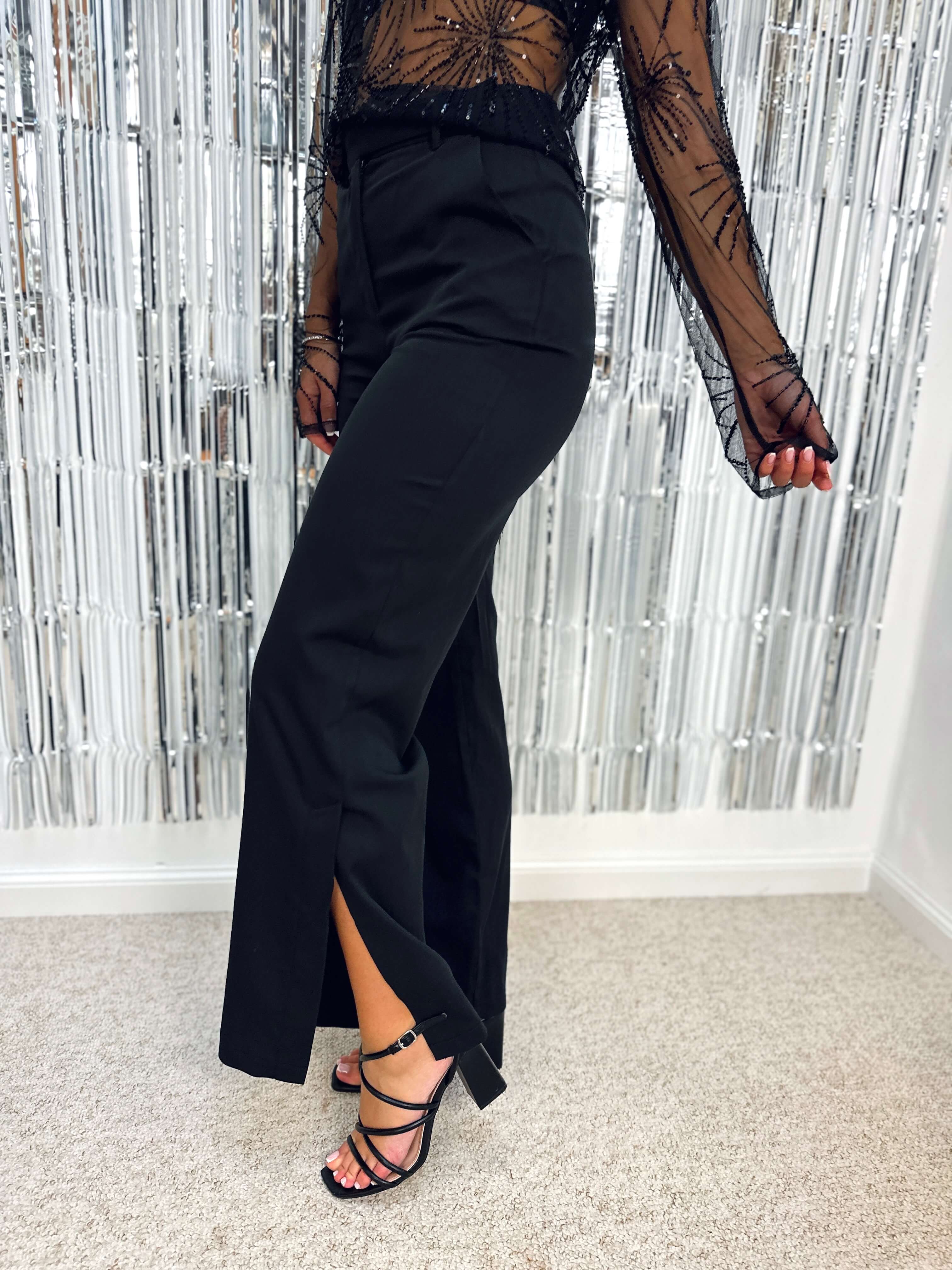 Pantalon fluide fendu - LENA