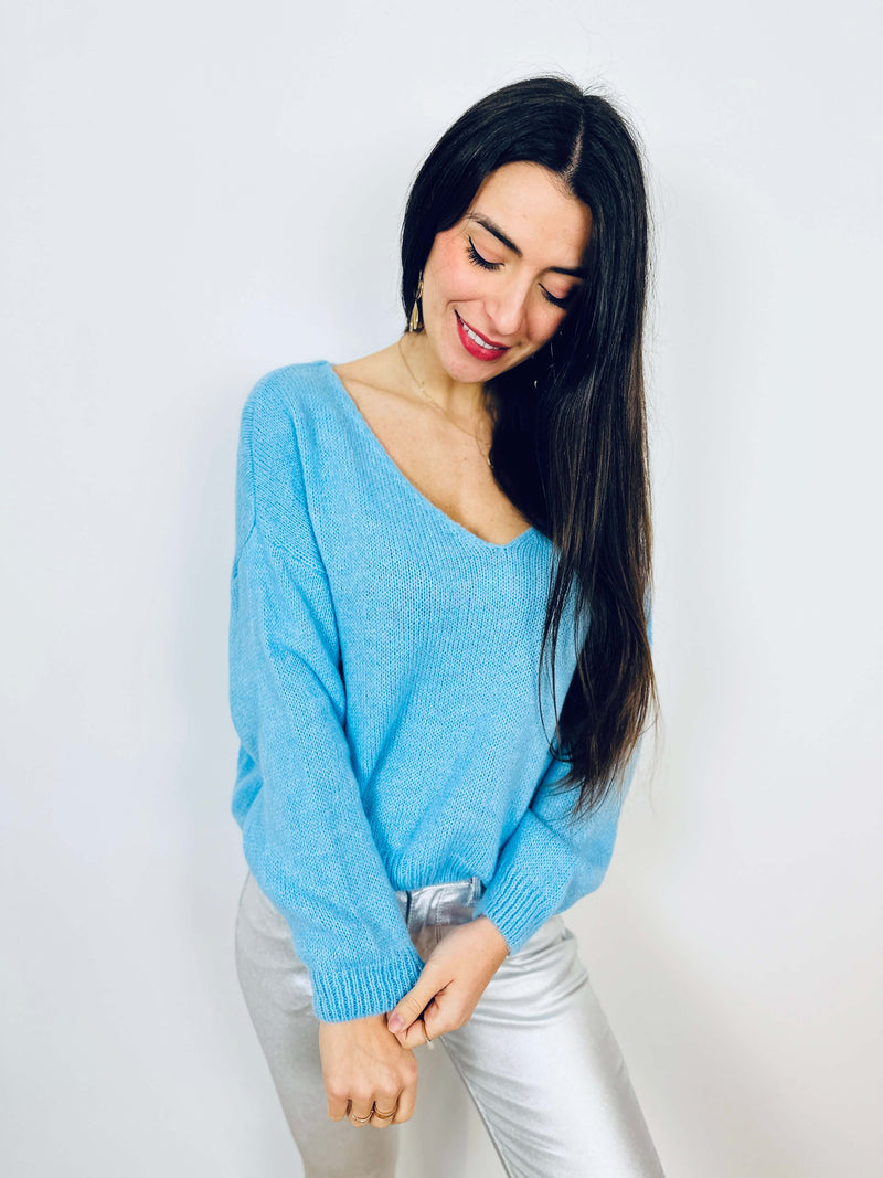 Pull bleu ciel - LOLA