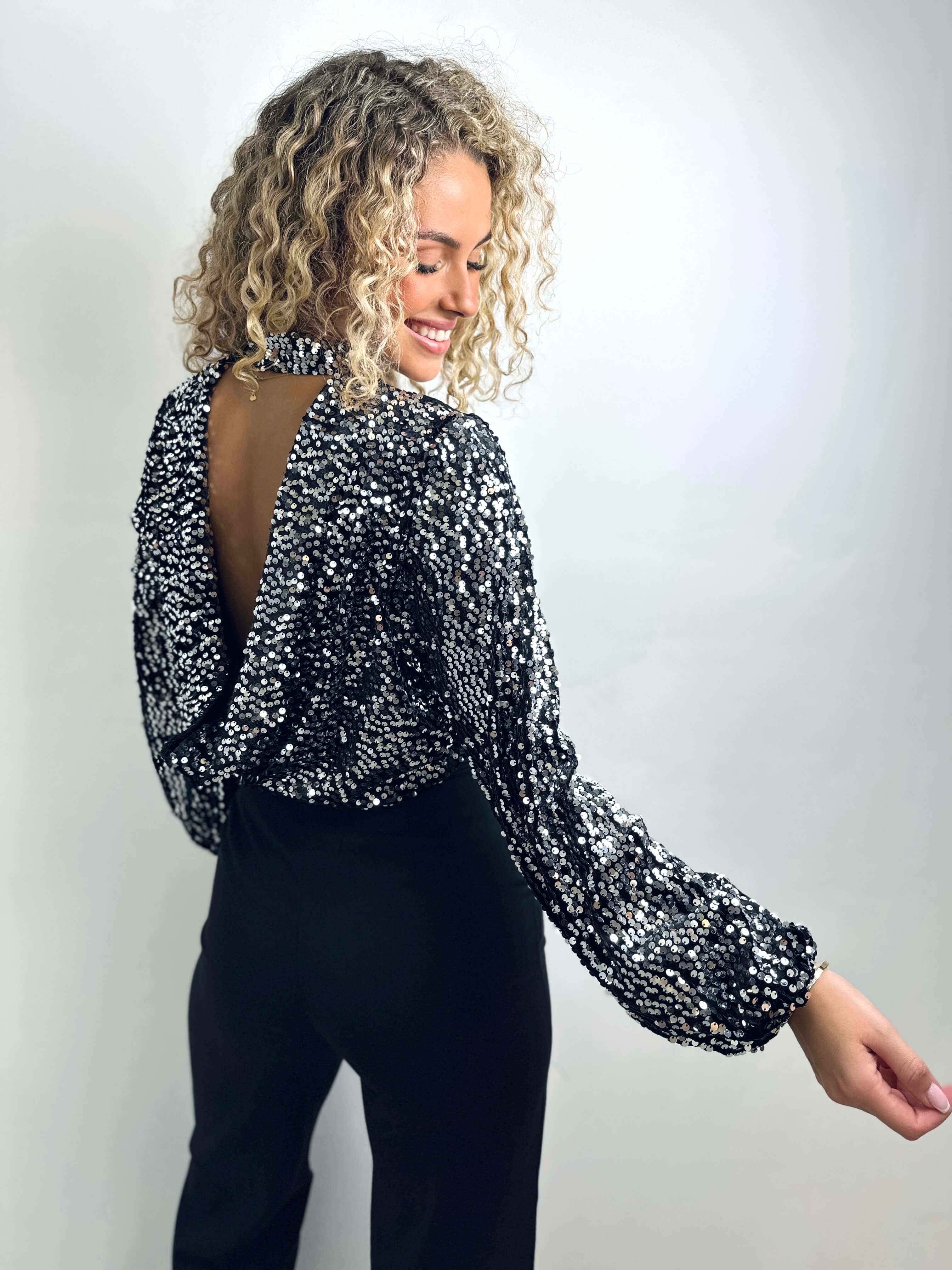 Haut à sequins dos nu – MILA