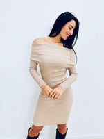 Robe pull beige - ELEONORE