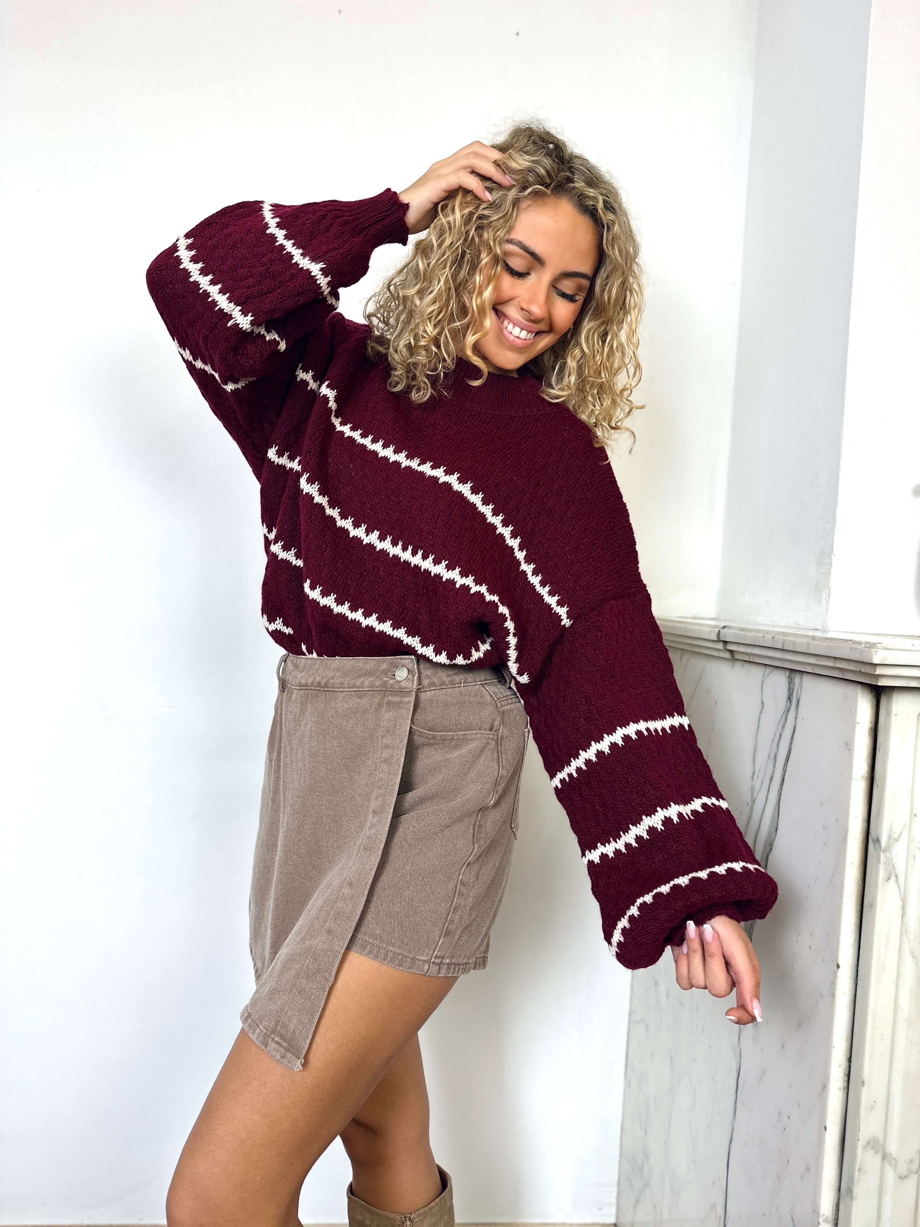 Jupe short taupe - LENA