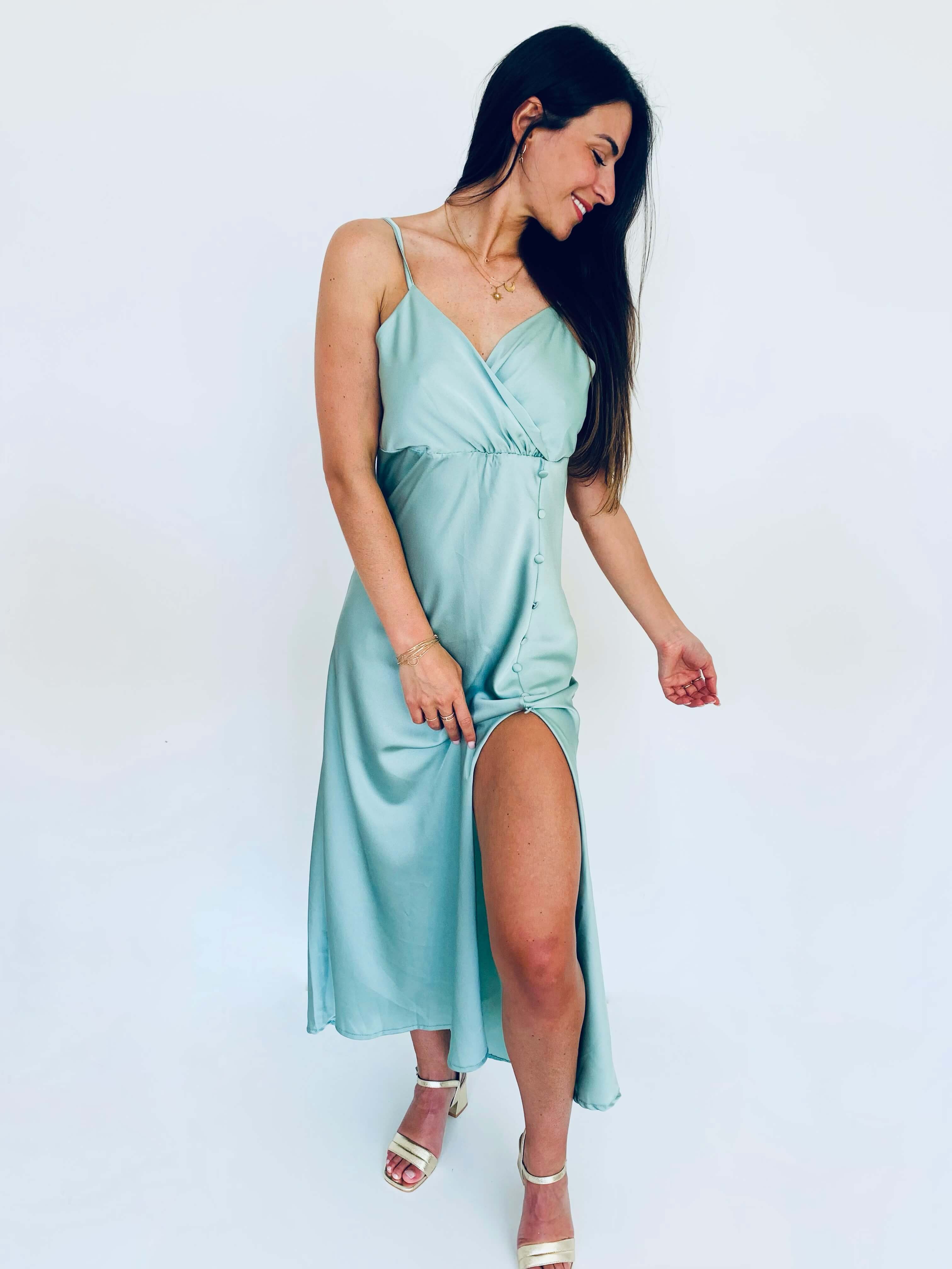 Robe vert d'eau - SYBILLE