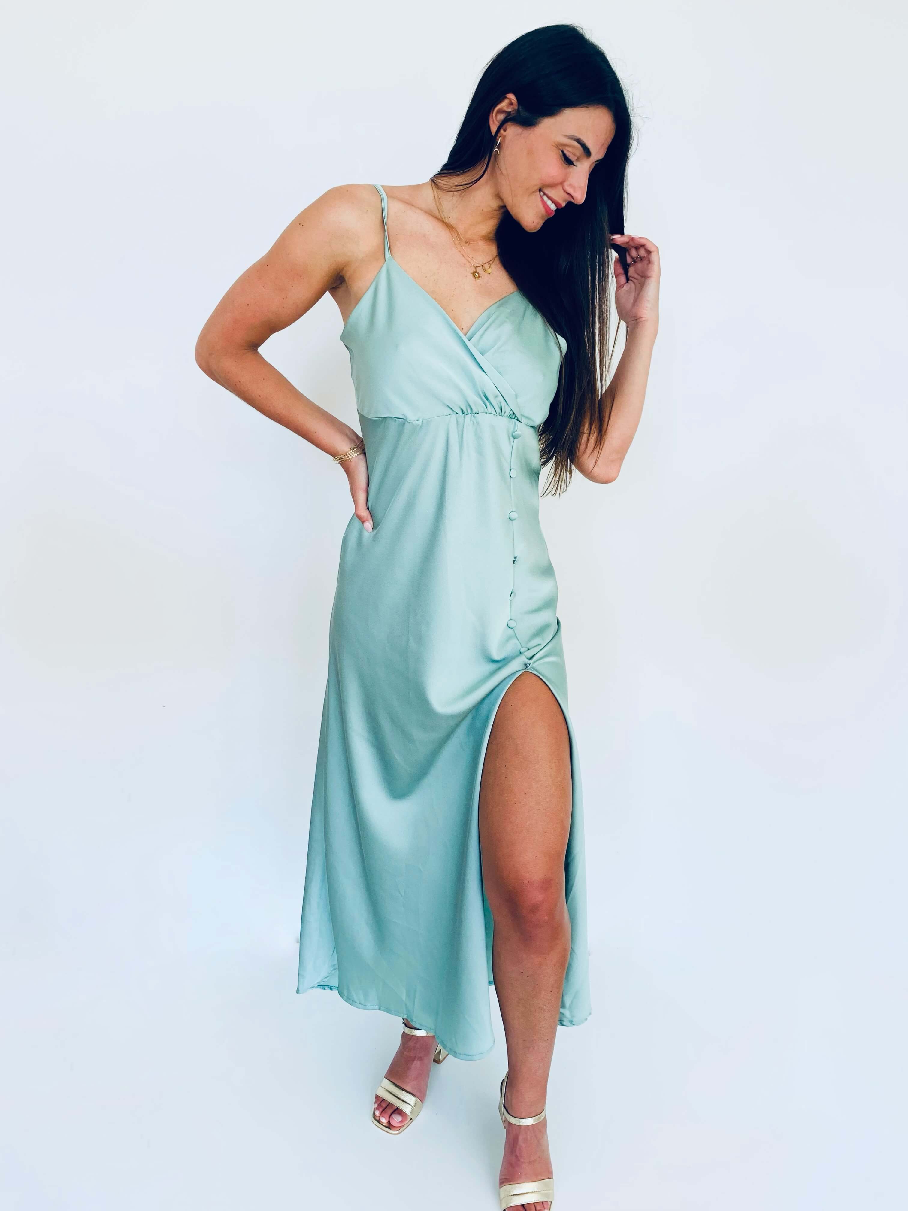 Robe vert d'eau - SYBILLE