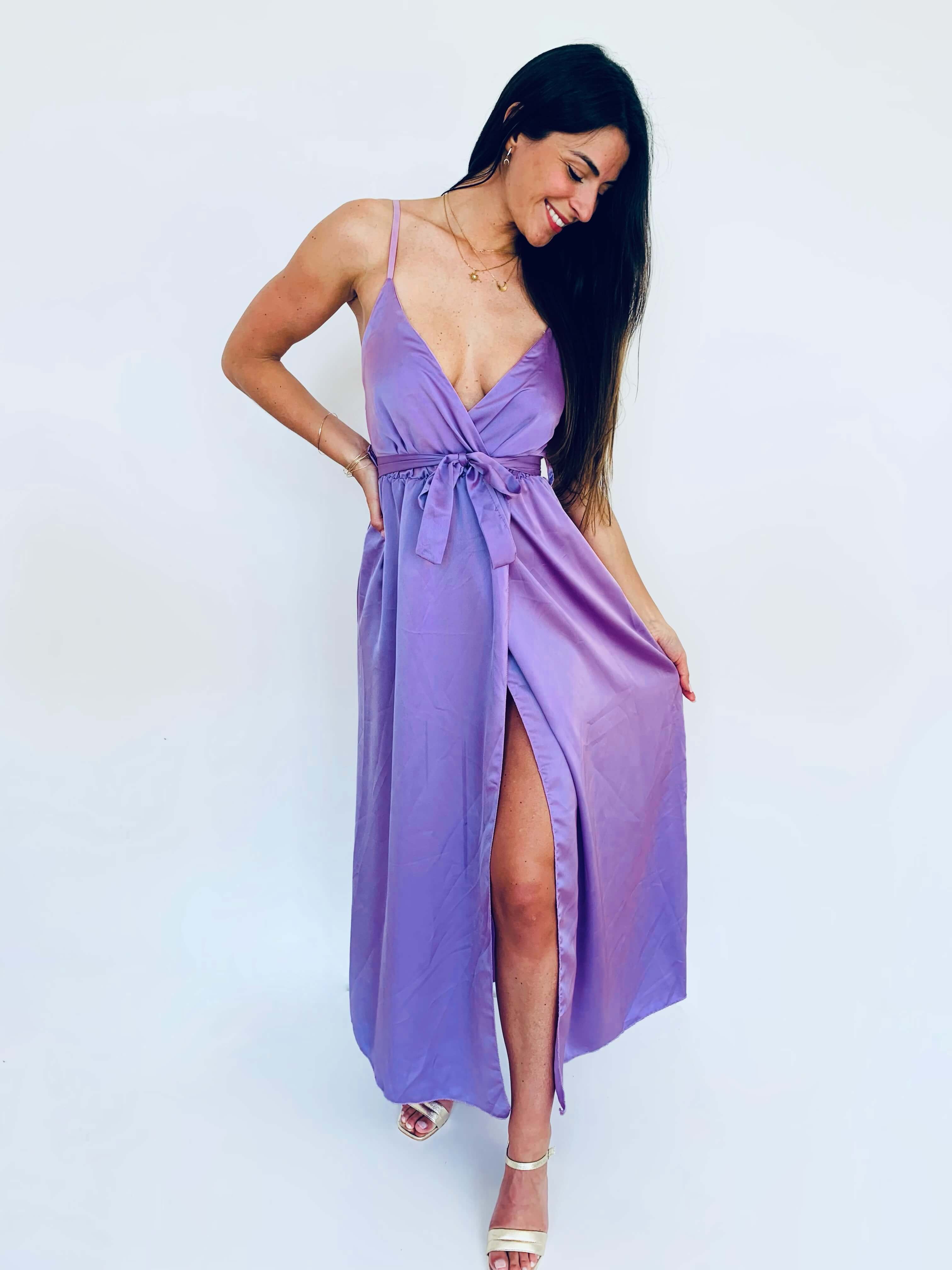 Robe longue lila - LISA
