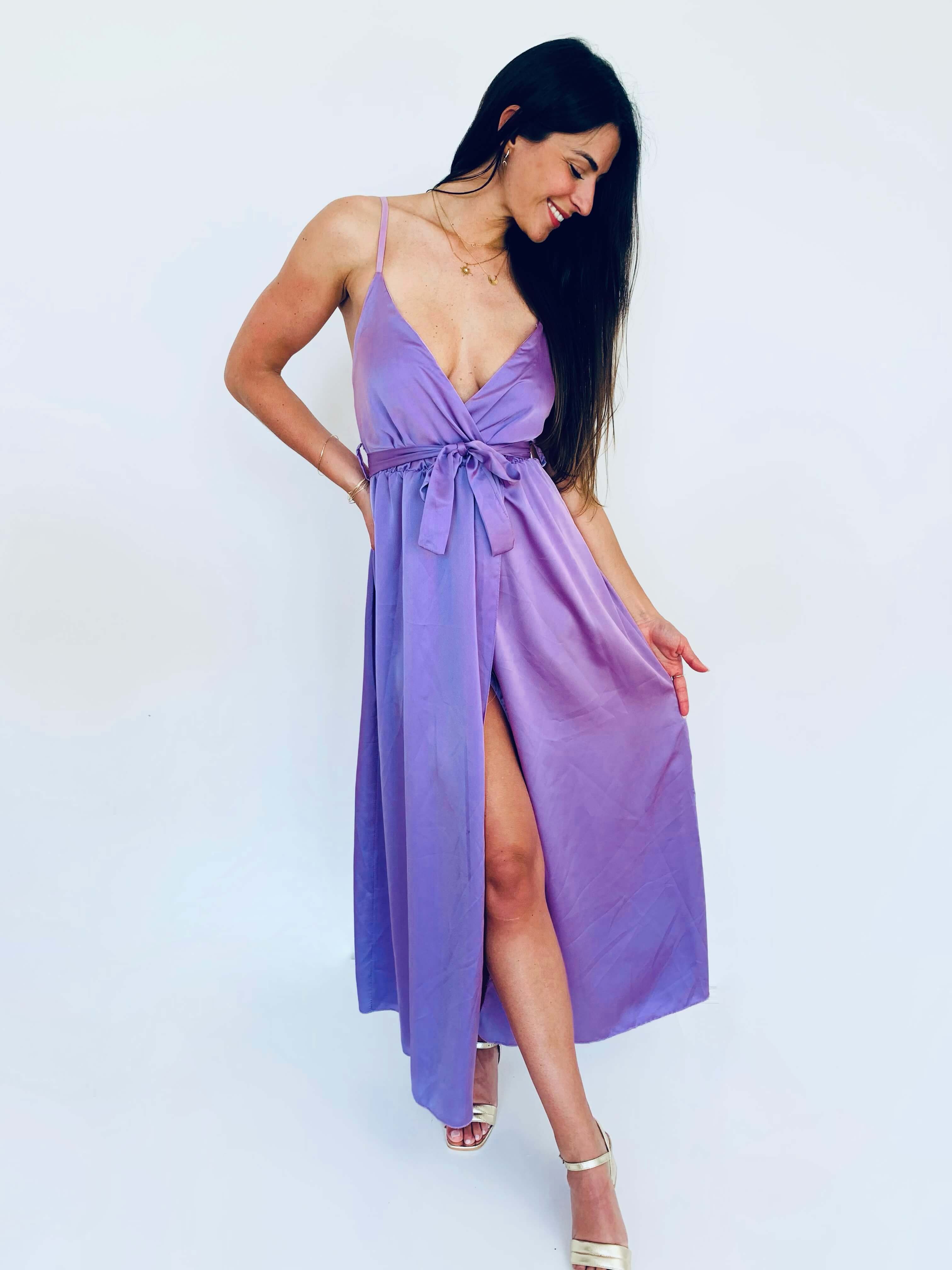 Robe longue lila - LISA