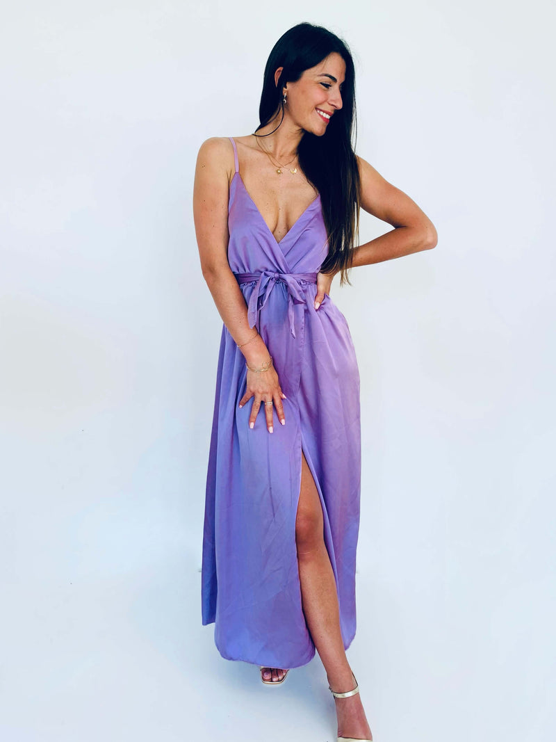 Robe longue lila - LISA