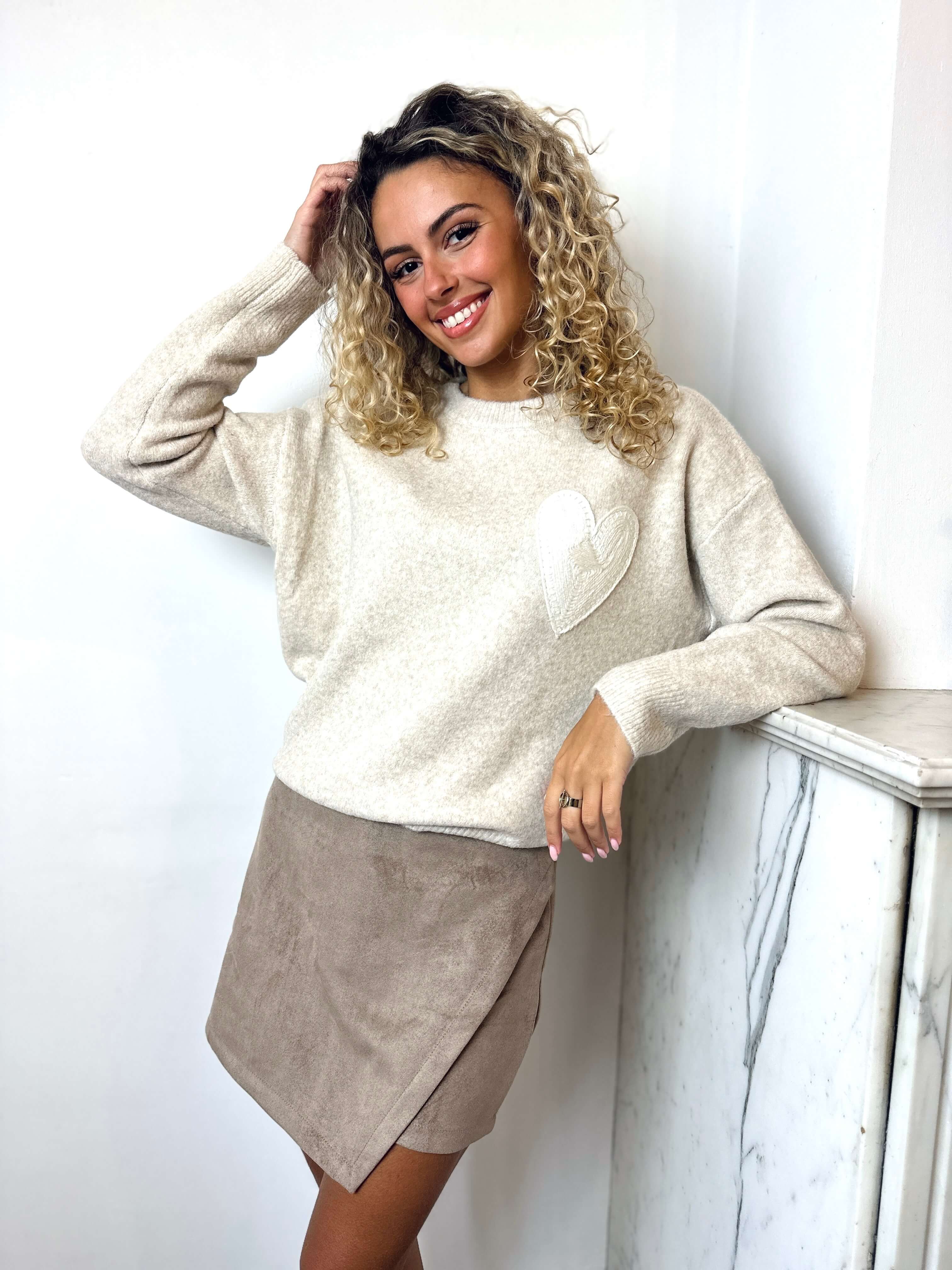 Pull beige - COEUR