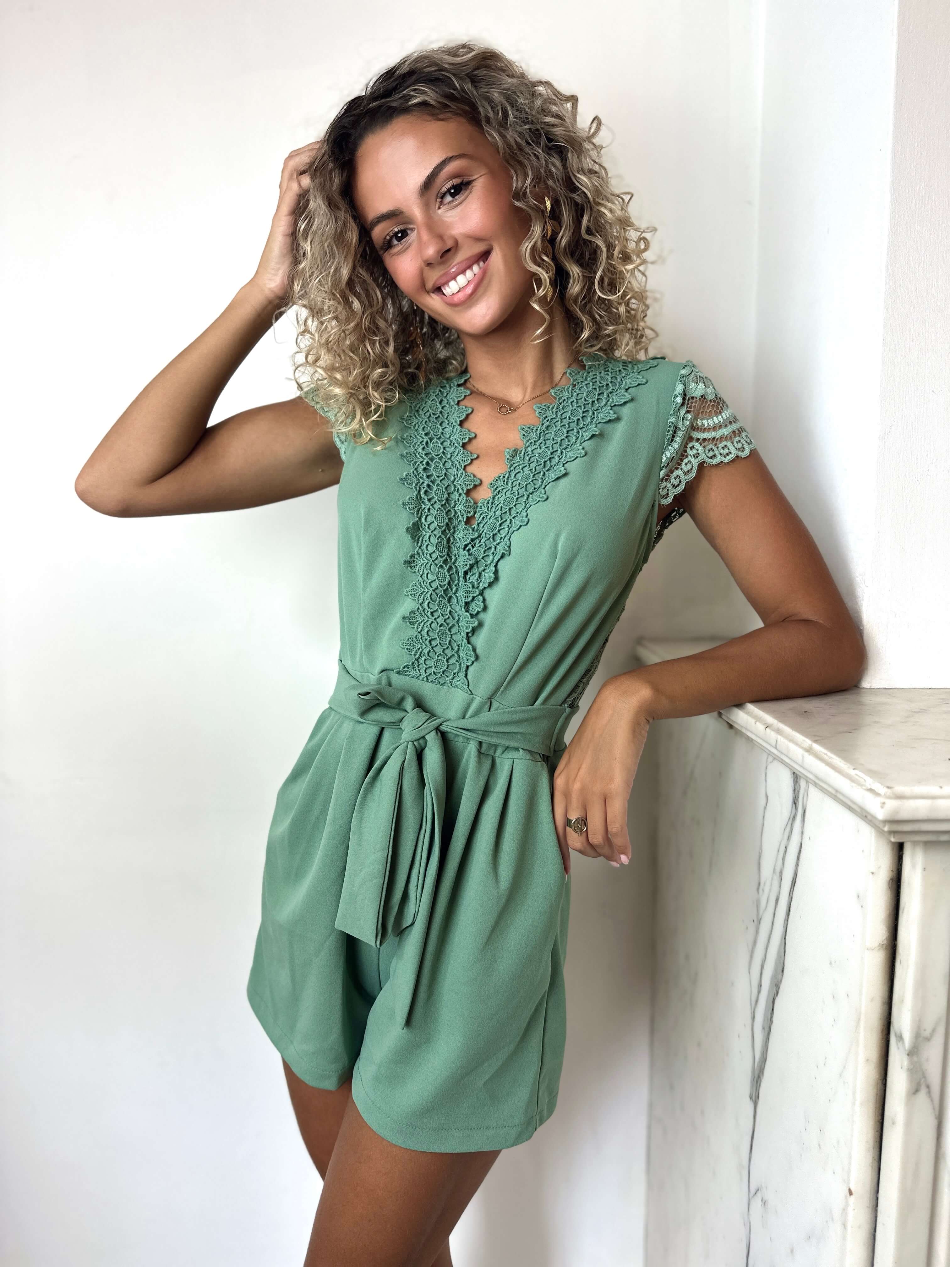 Combishort vert d'eau - ZELIE