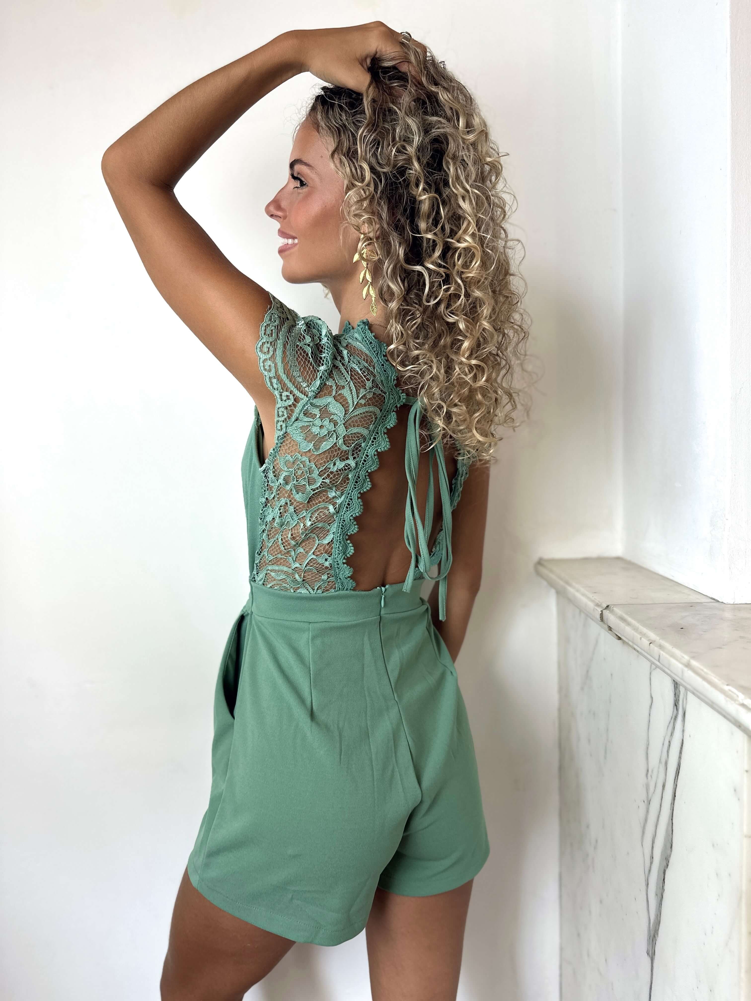 Combishort vert d'eau - ZELIE