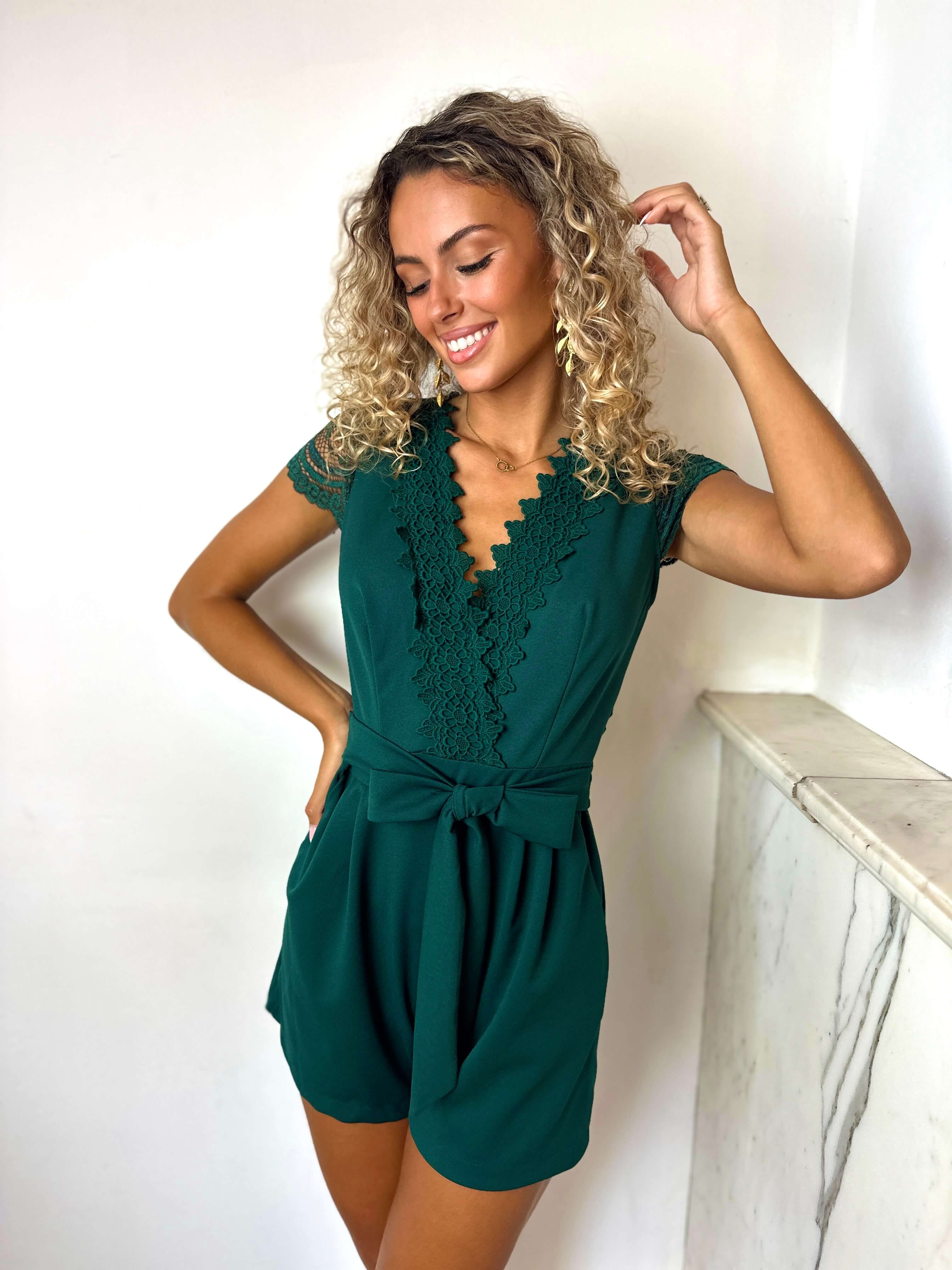 Combishort vert sapin - ZELIE