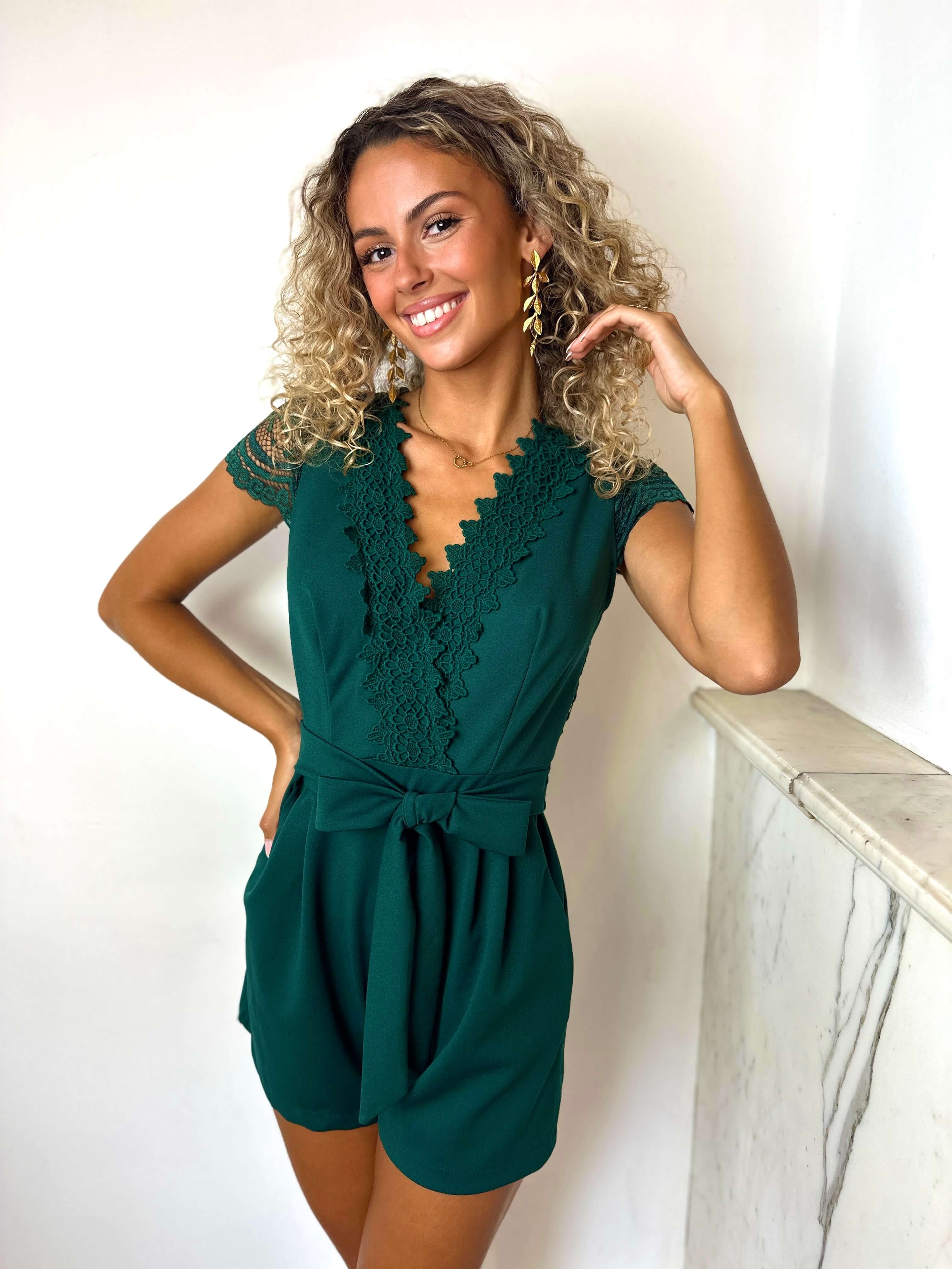 Combishort vert sapin - ZELIE