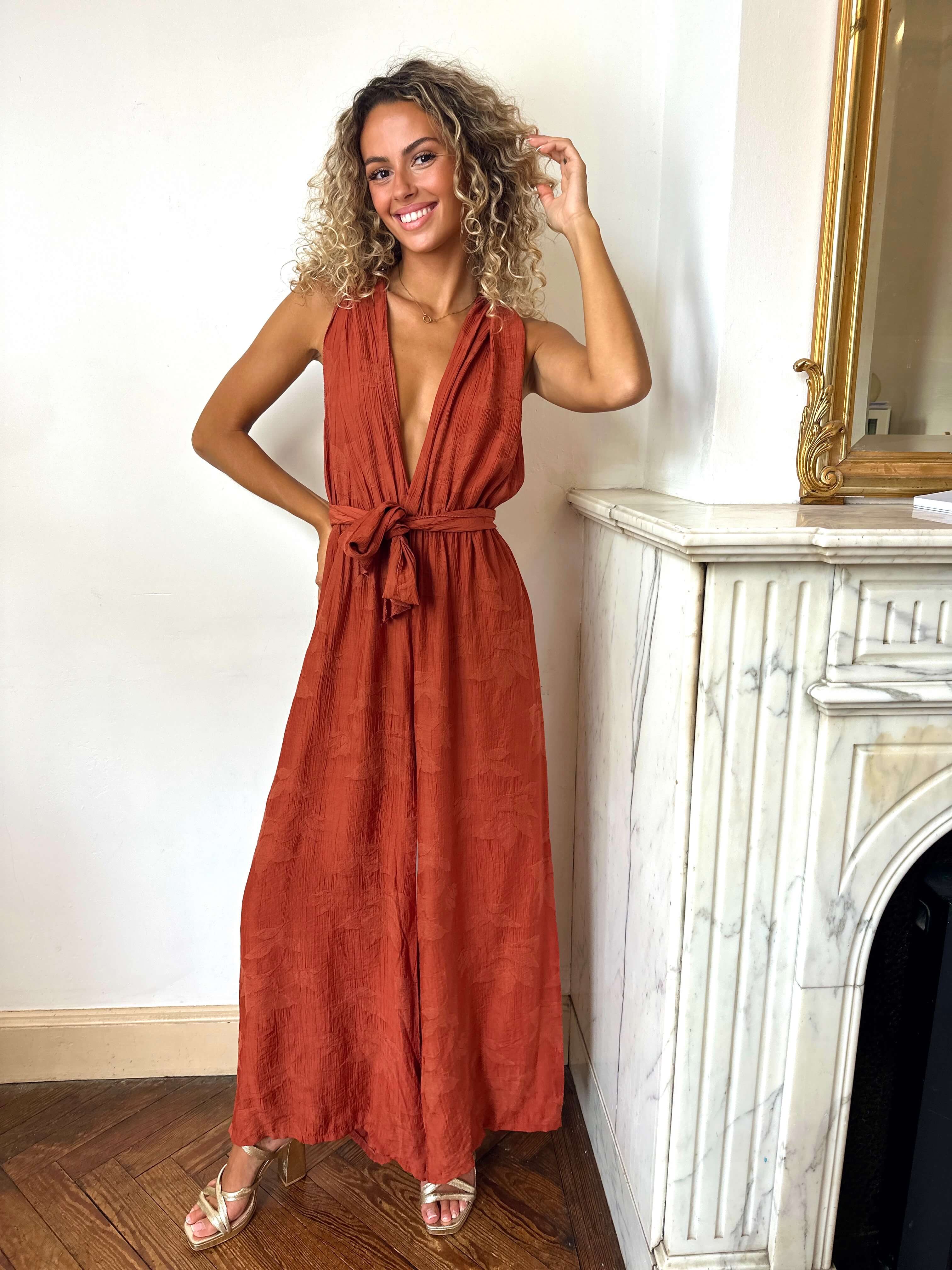 Combinaison palazzo terracotta - SIENNA