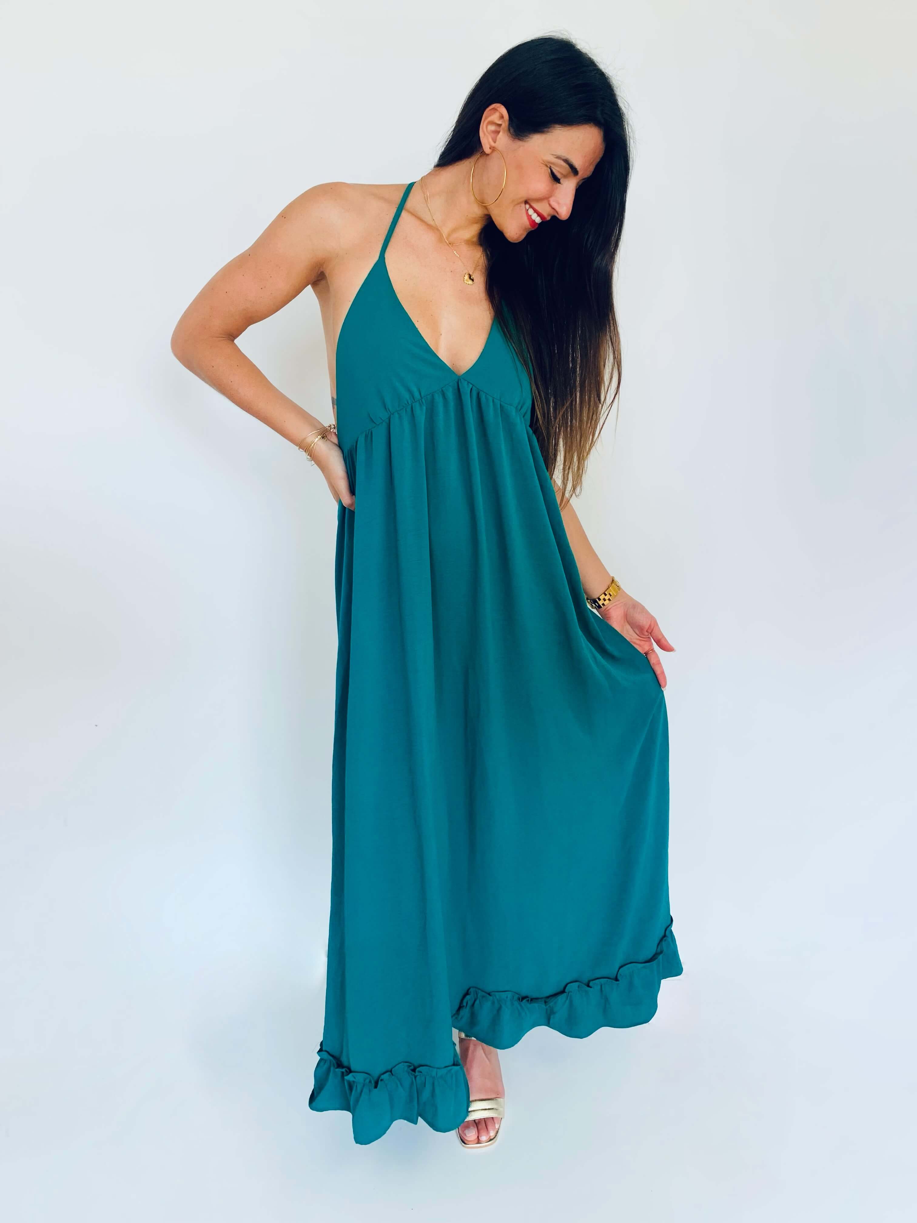 Robe longue verte  - IRIS