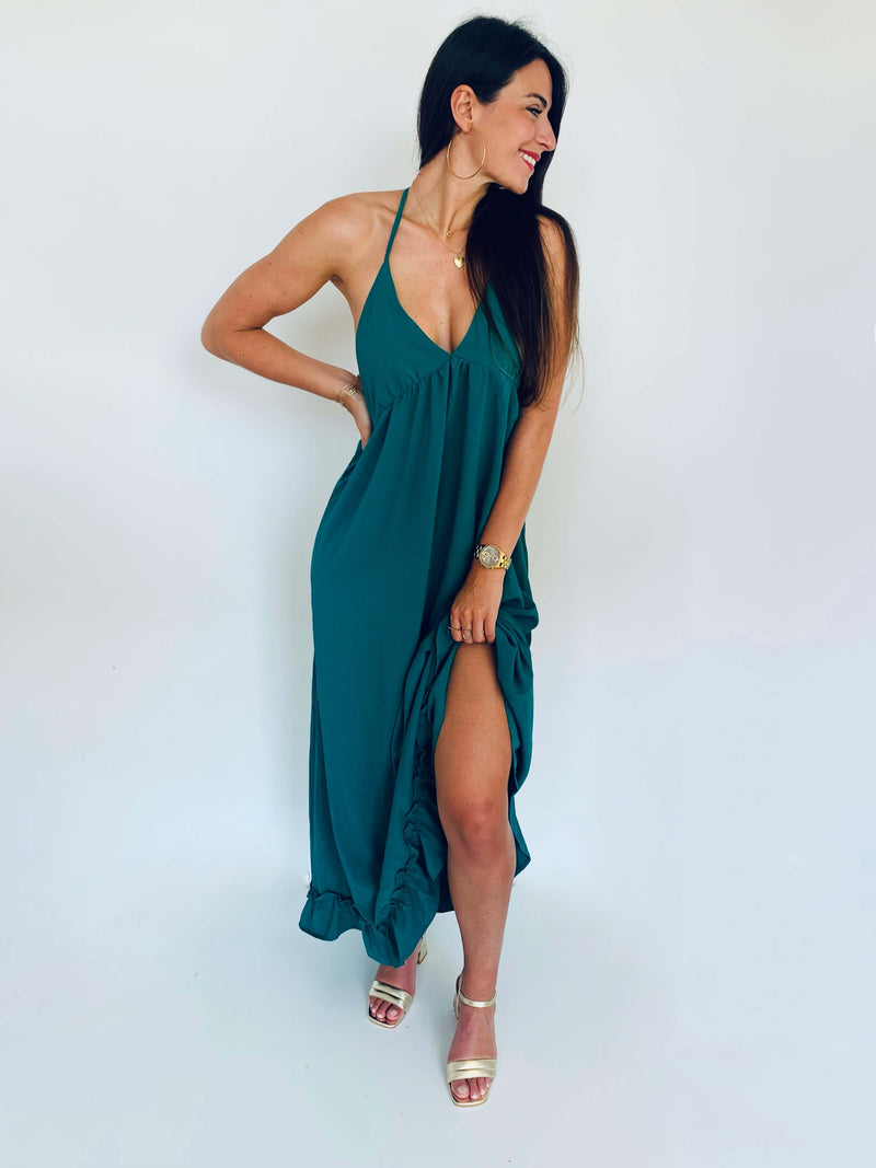 Robe longue verte  - IRIS