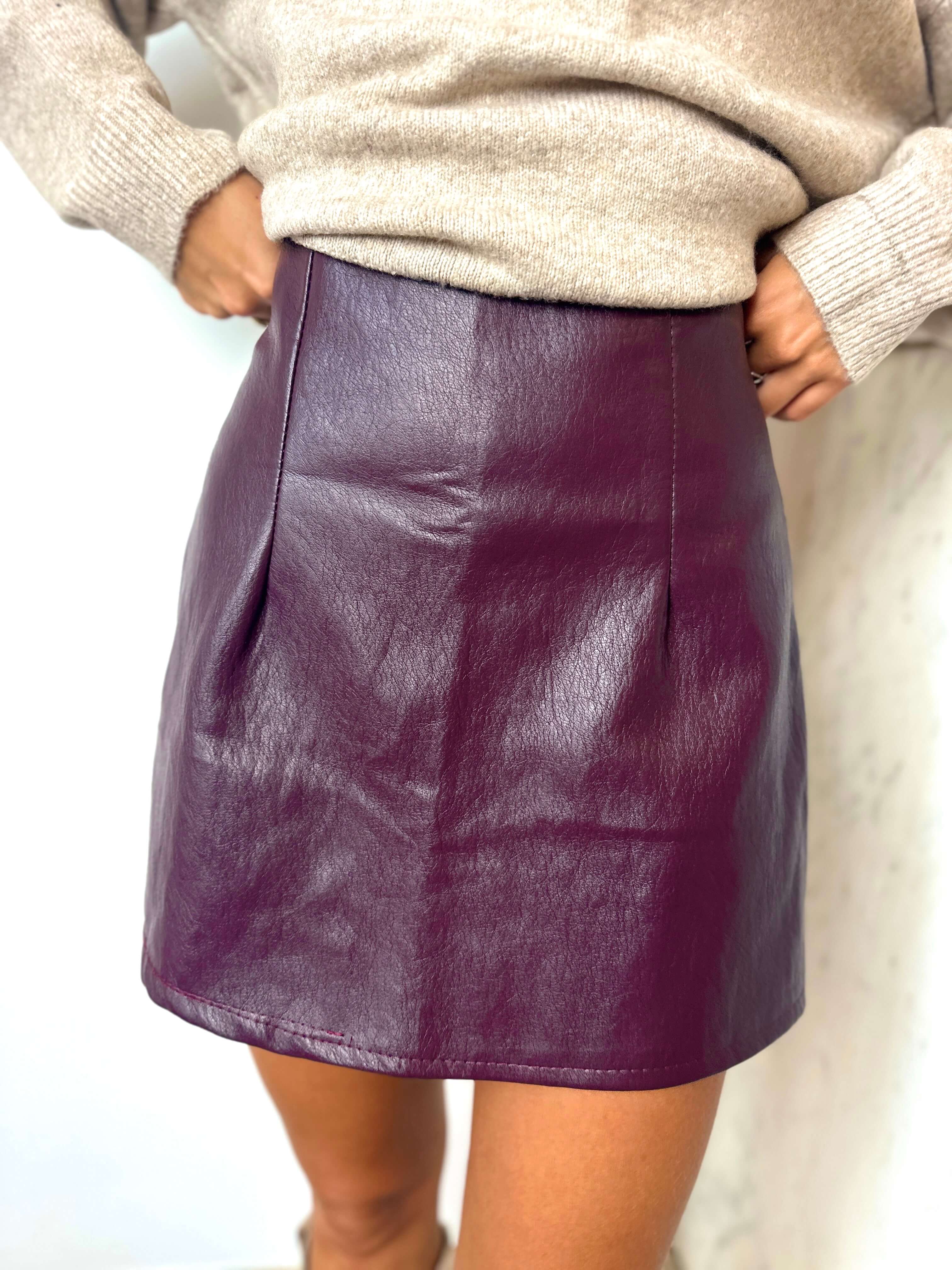Jupe-short bordeaux - MILA