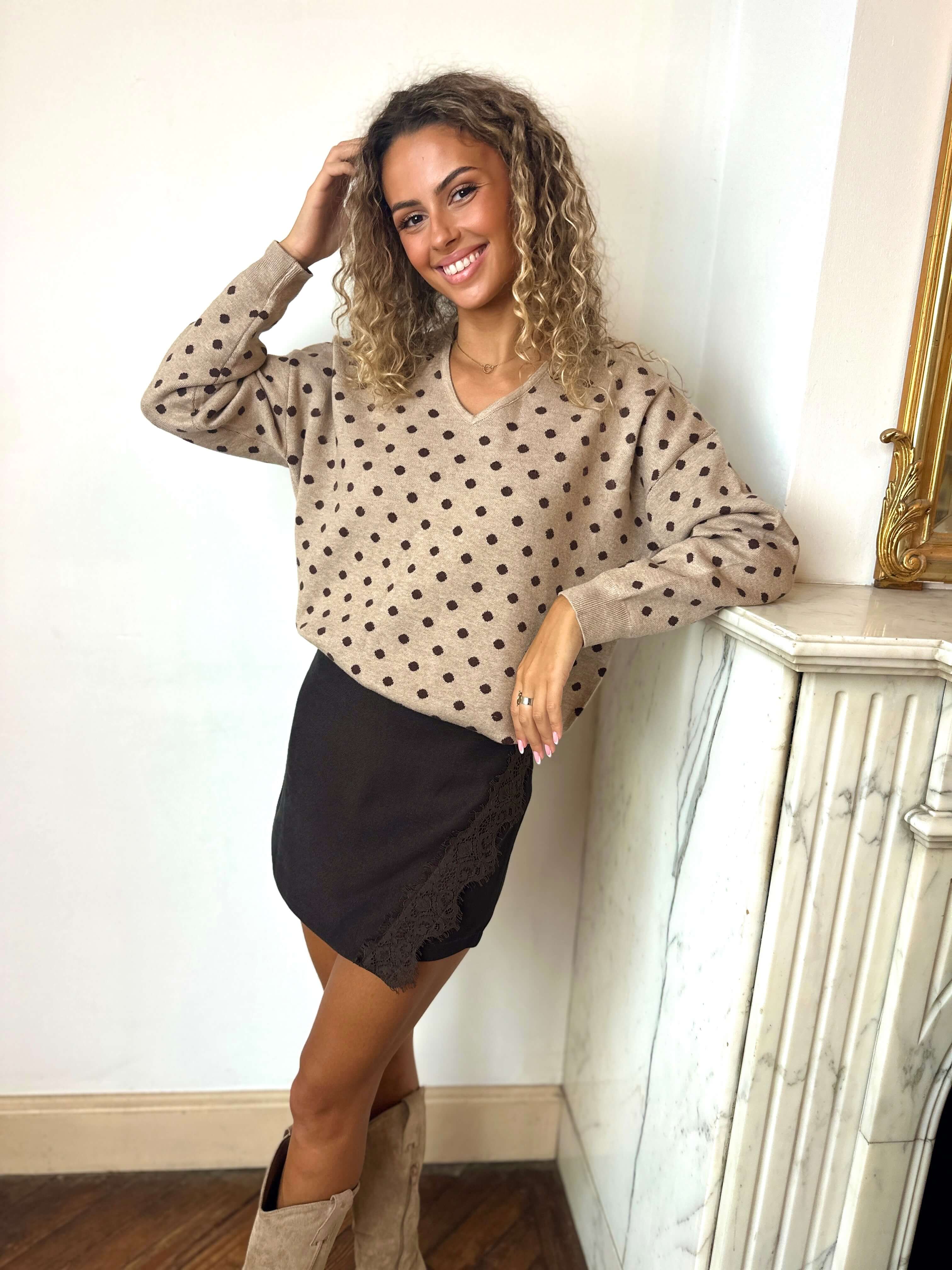 Pull taupe - ROSALIA