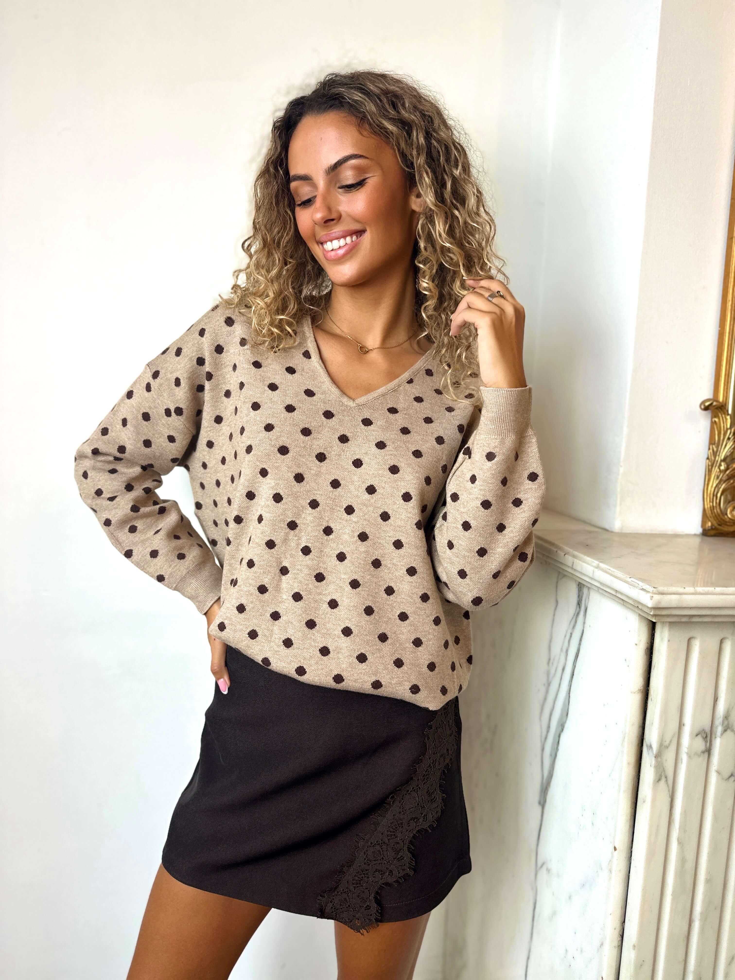 Pull taupe - ROSALIA