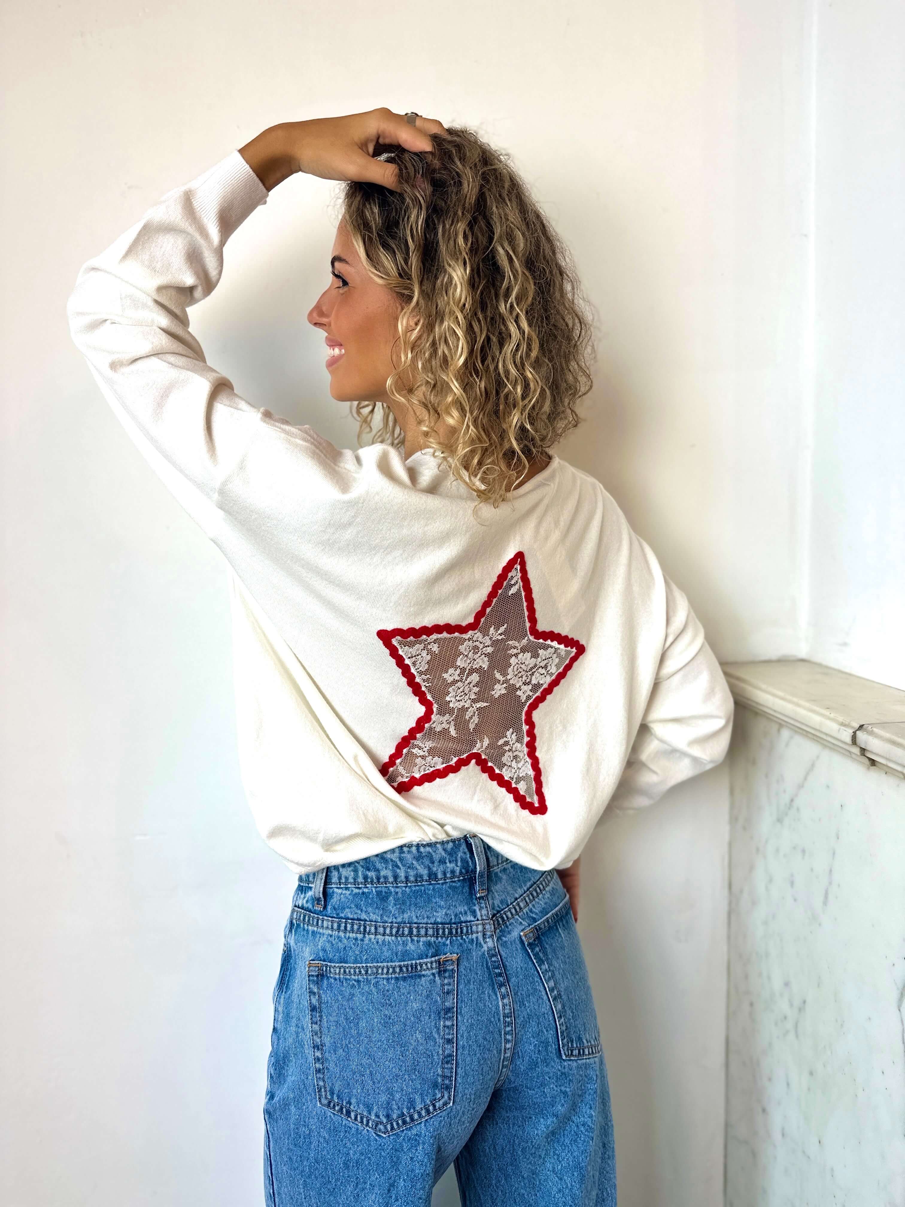 Pull blanc - ETOILE