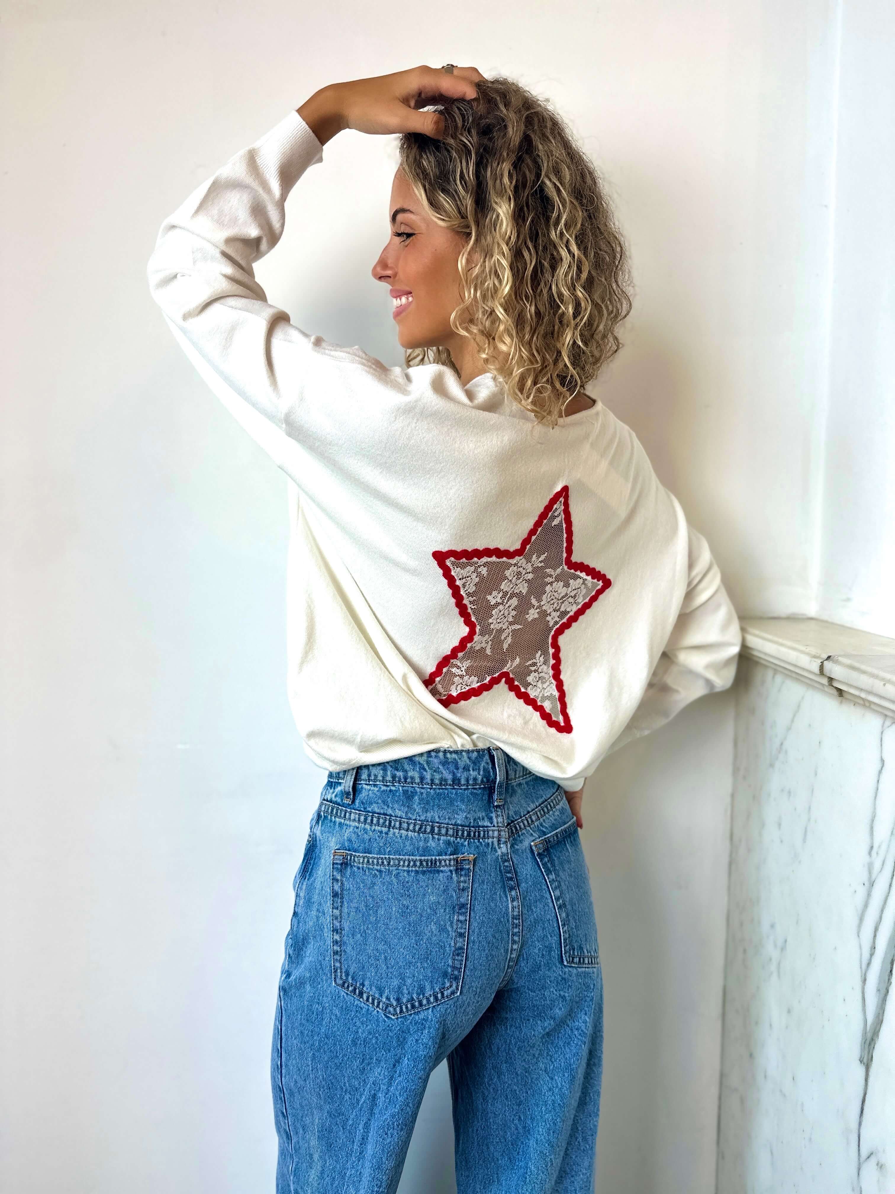 Pull blanc - ETOILE