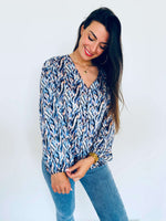 Blouse bleu - LOMY