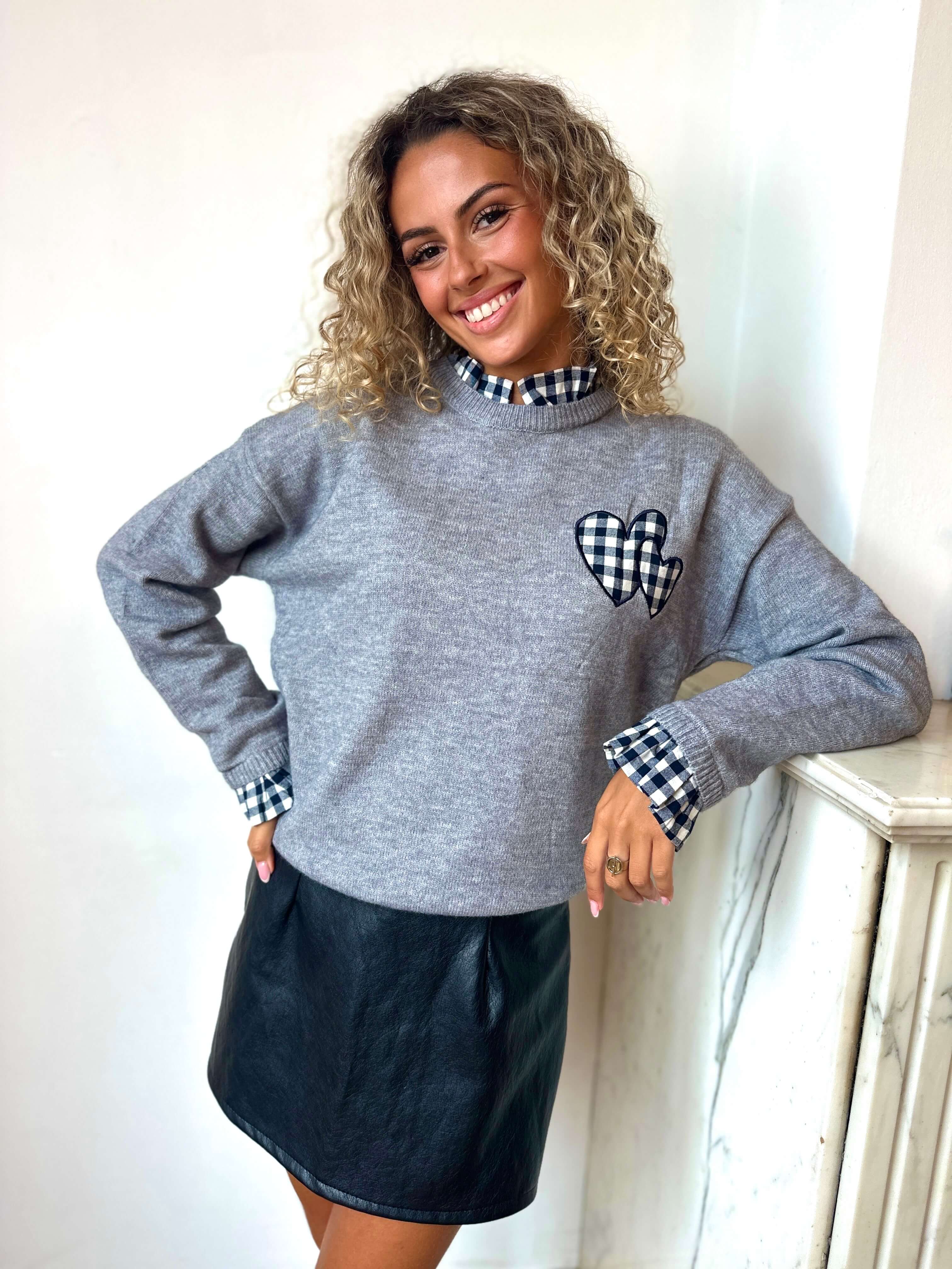Pull gris - AMOUR