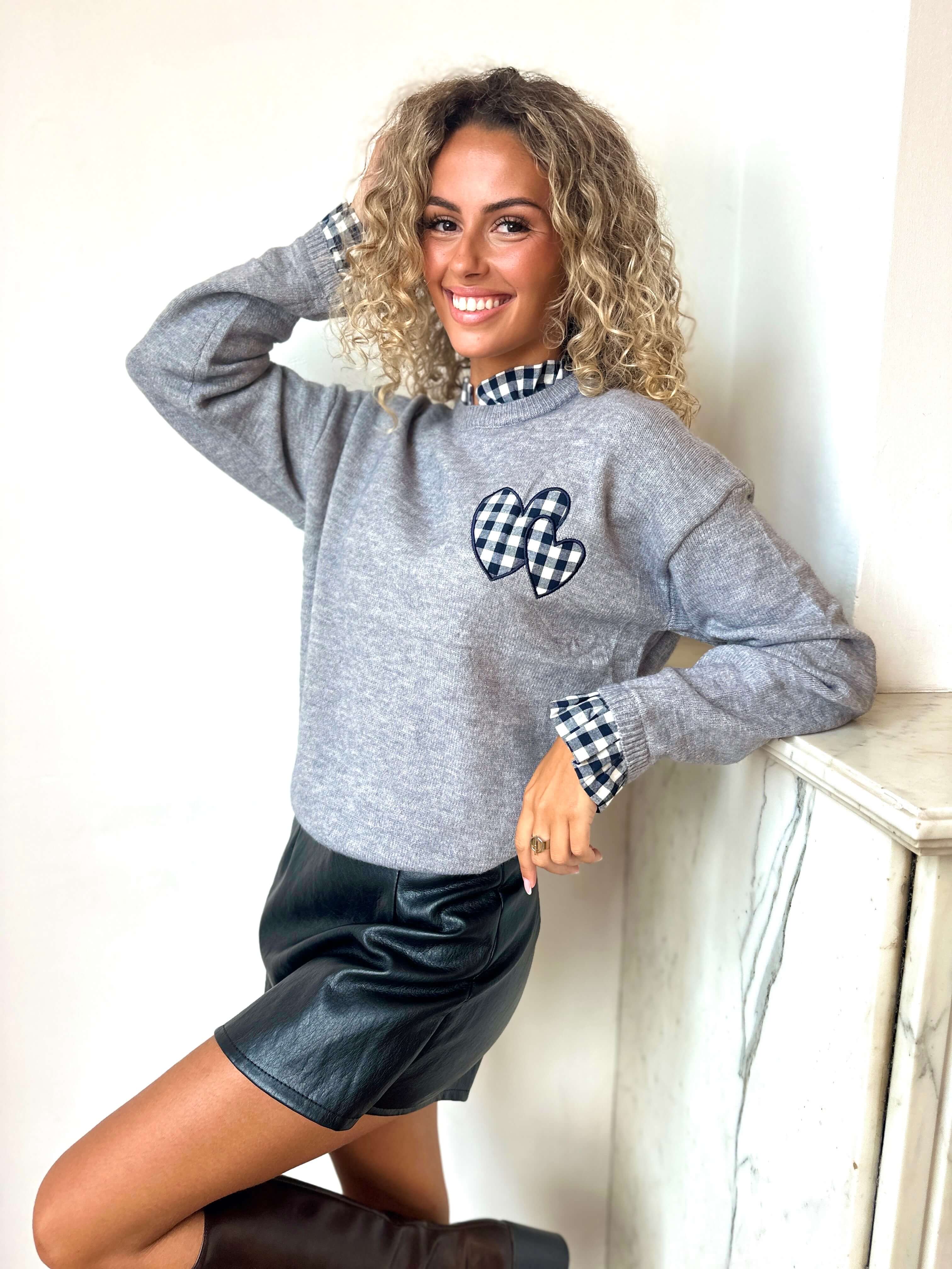 Pull gris - AMOUR