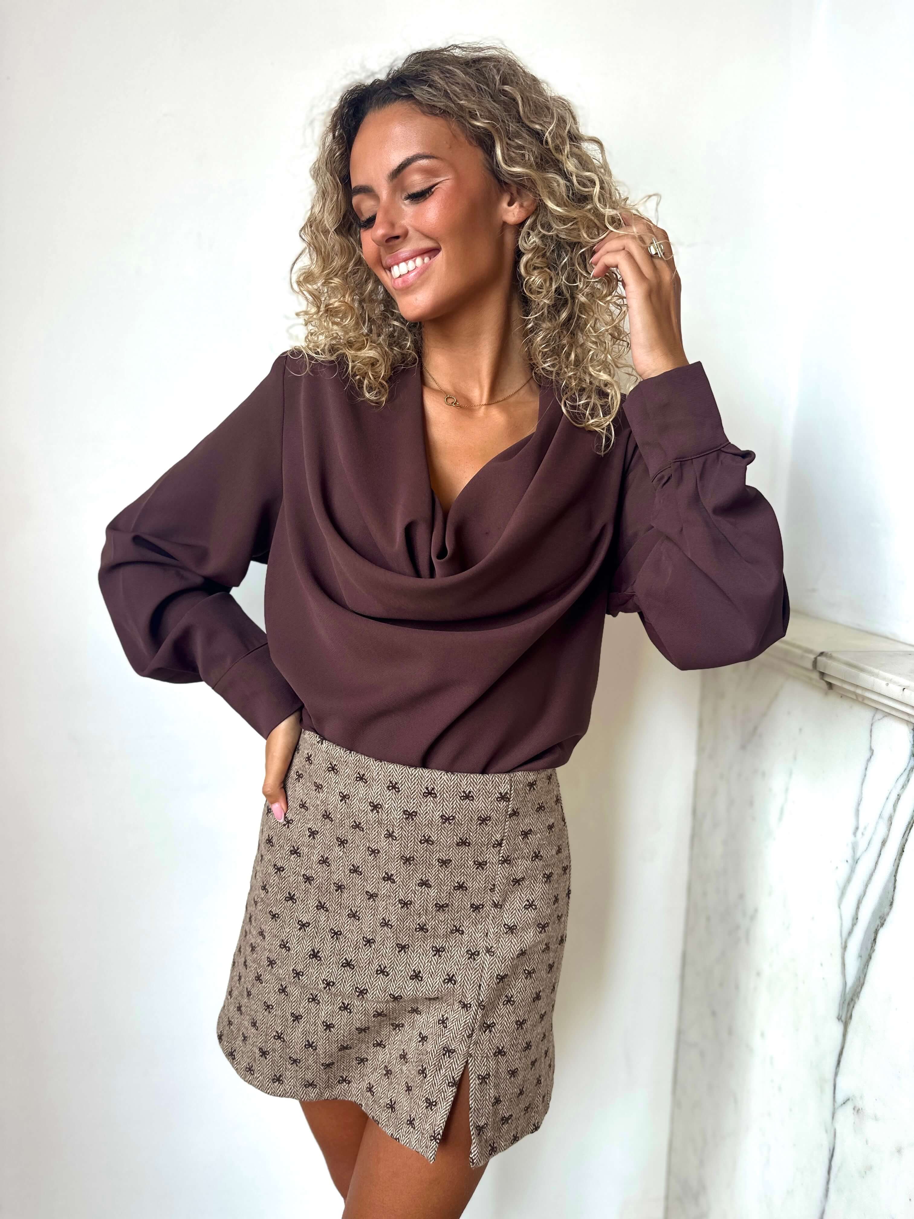 Jupe short taupe - COLETTE