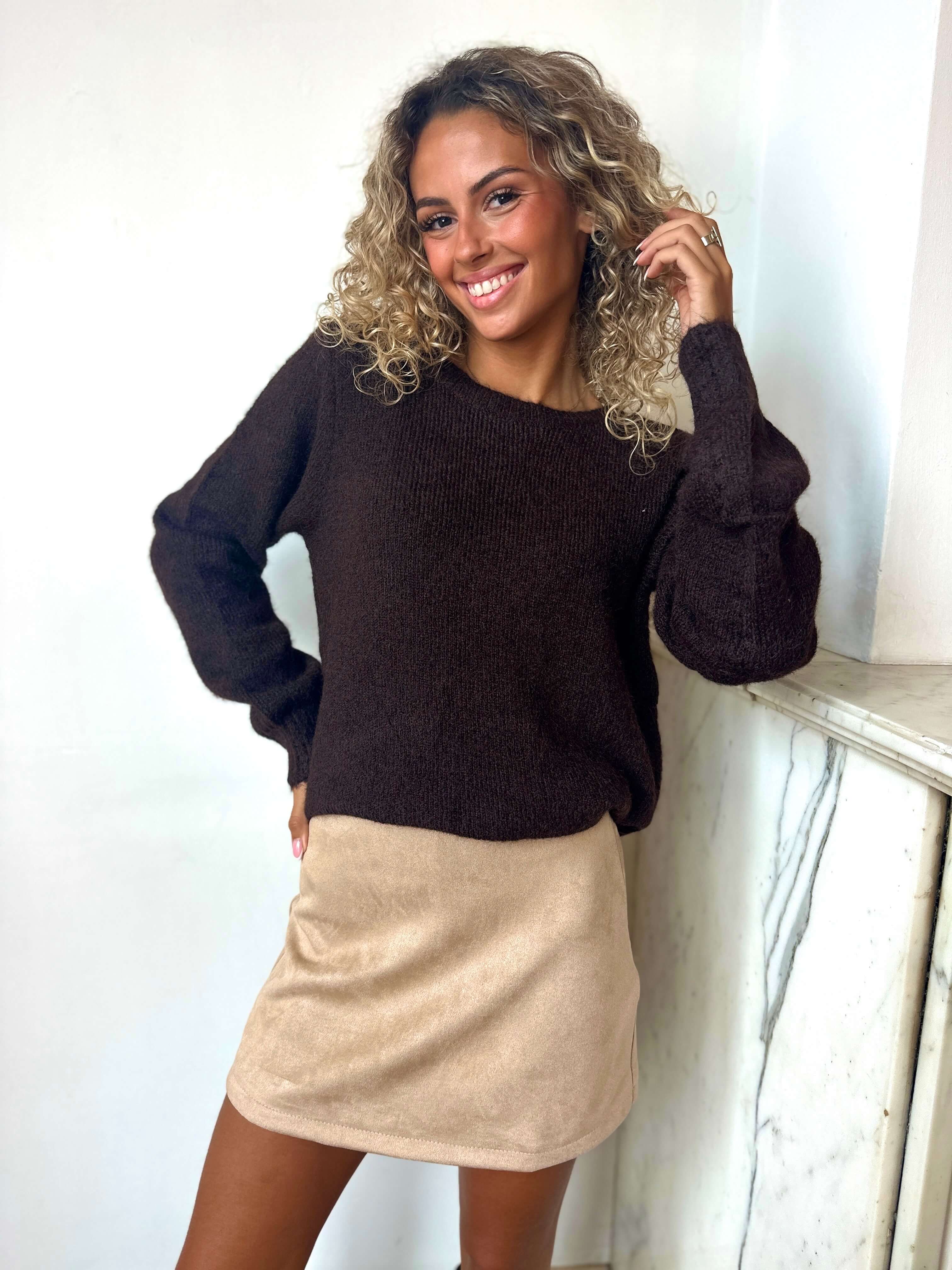 Pull chocolat - LEONIE