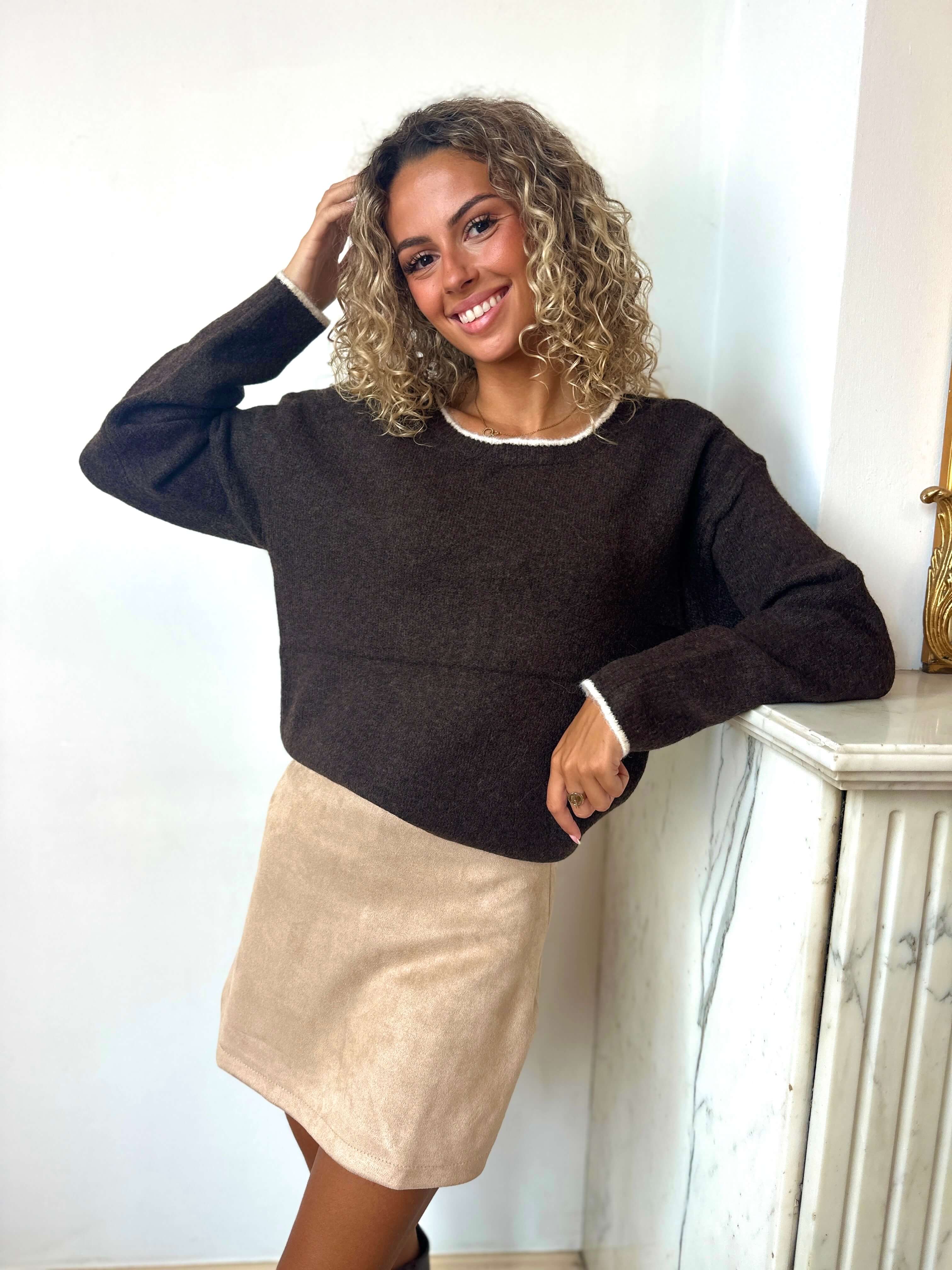 Pull chocolat - NOEMIE