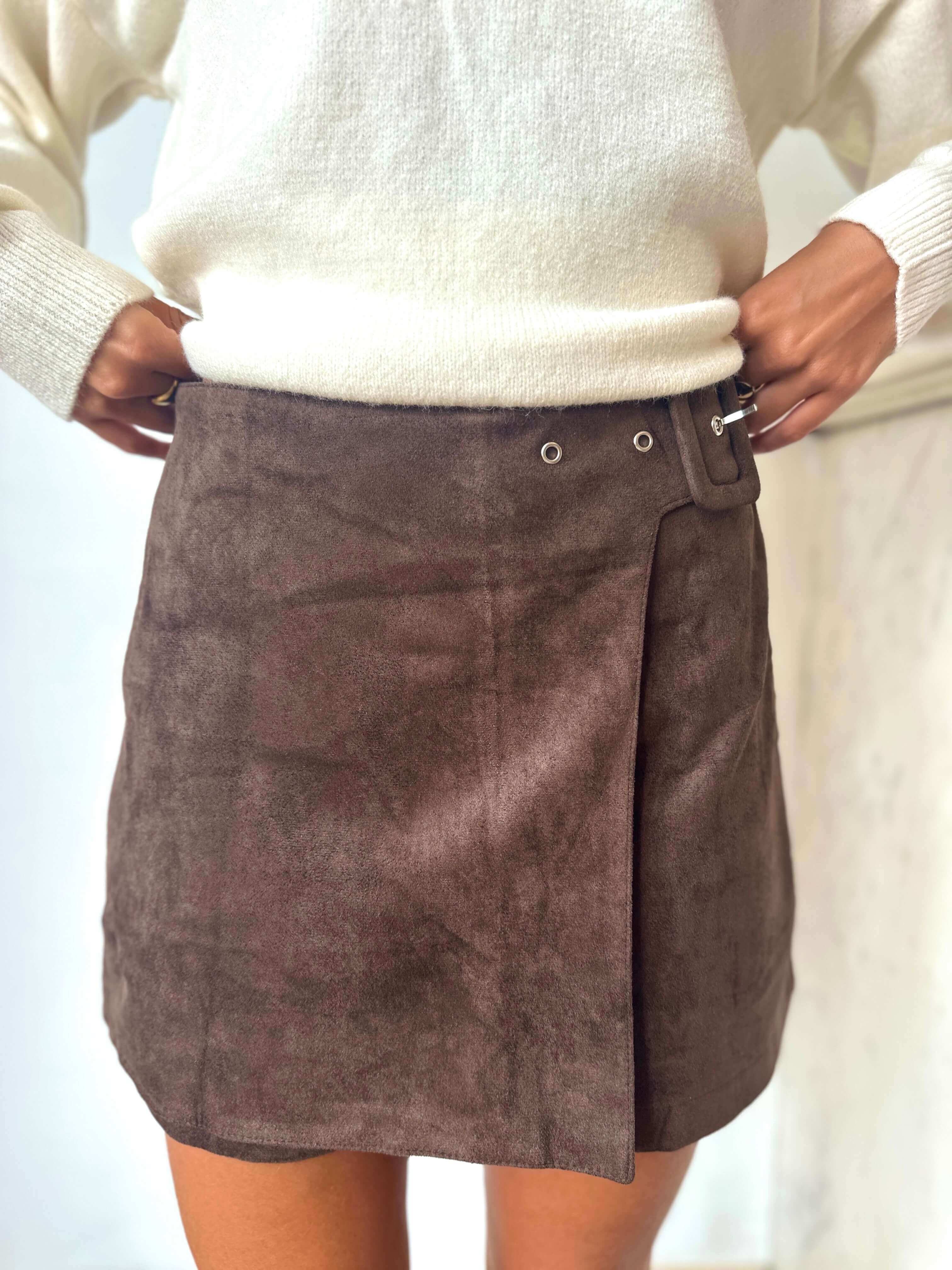 Jupe short chocolat - MAYA