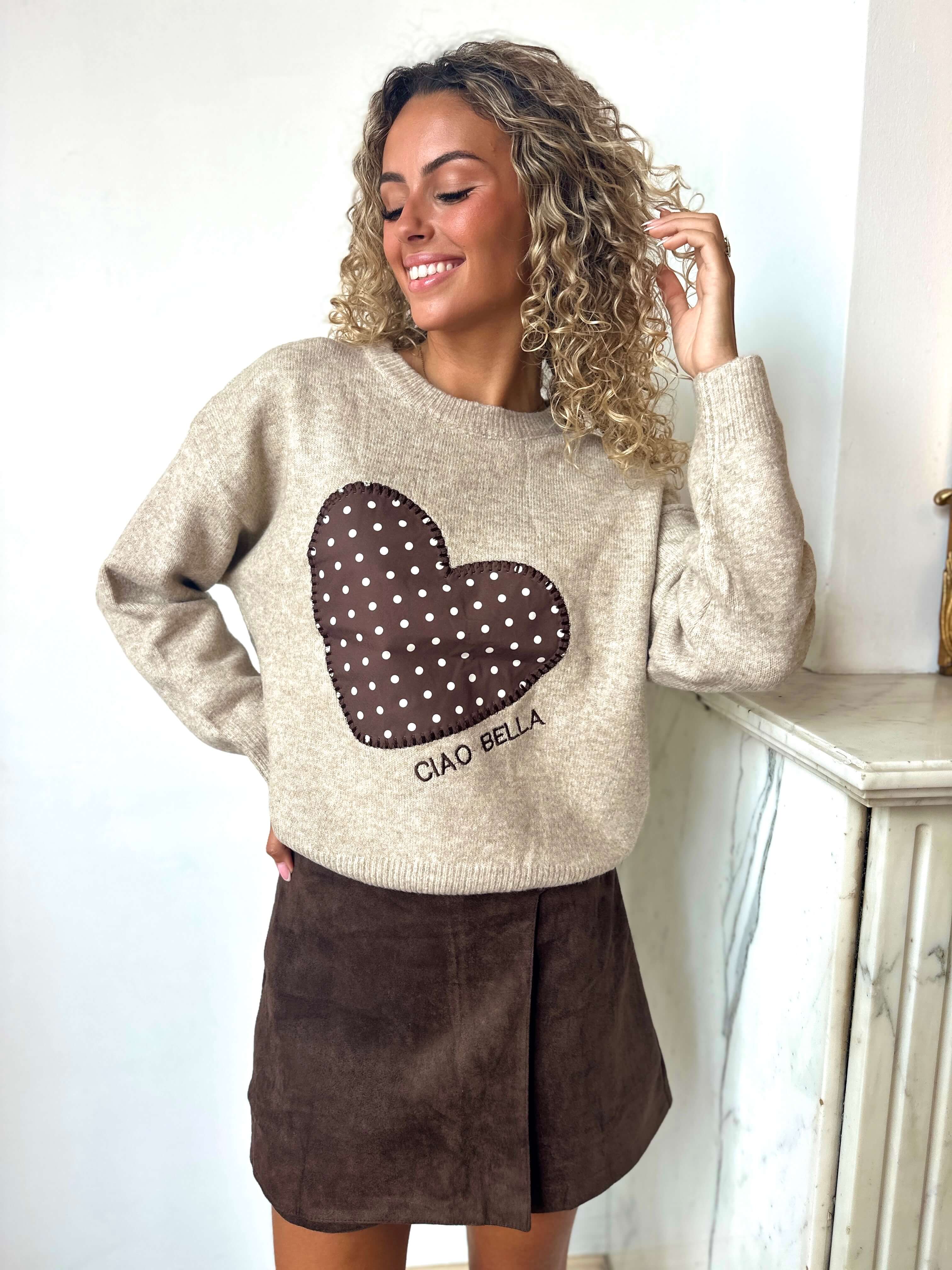 Jupe short chocolat - MAYA