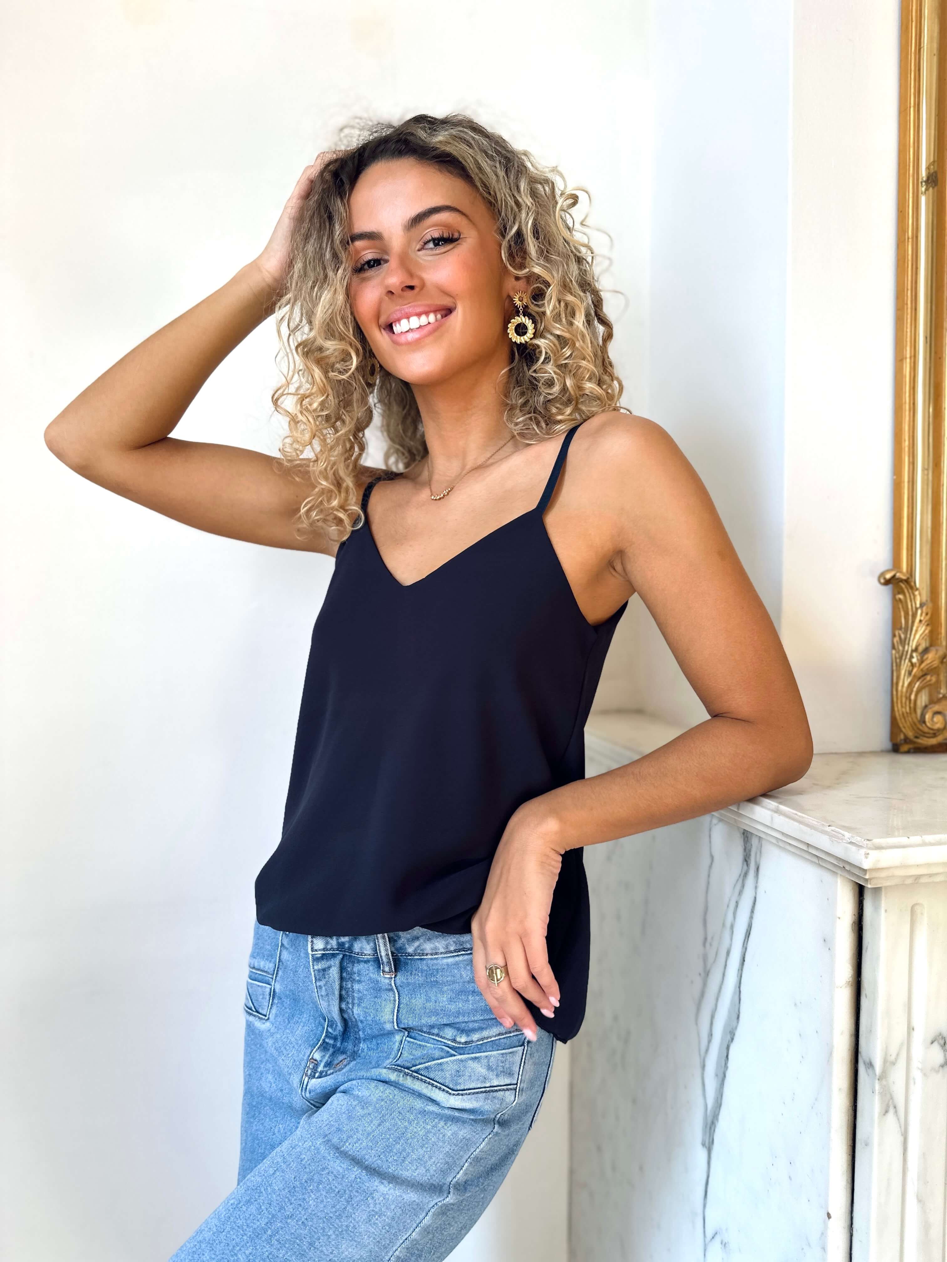 Top bleu marine - OLIVIA