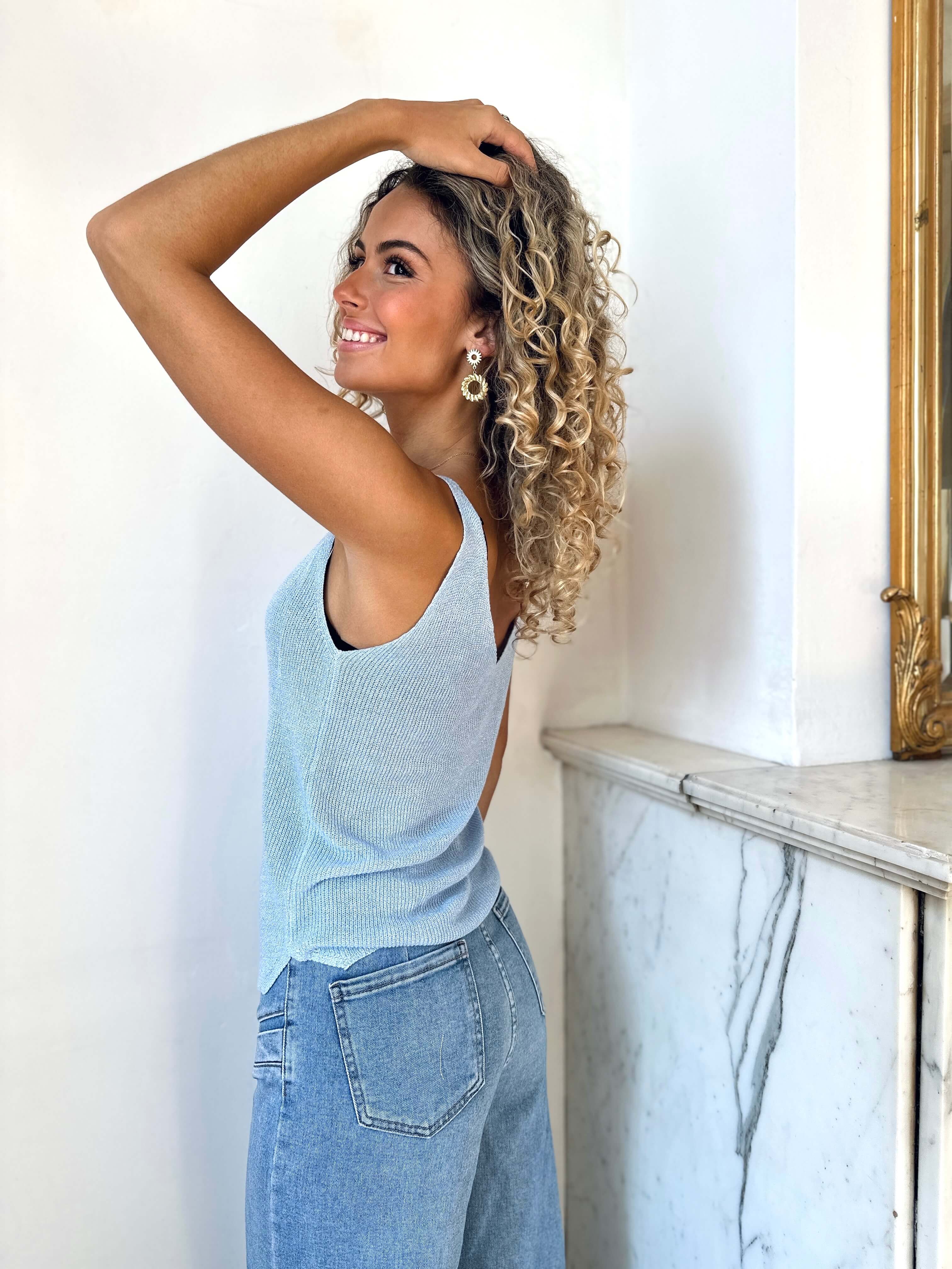 Top bleu ciel - HILONA