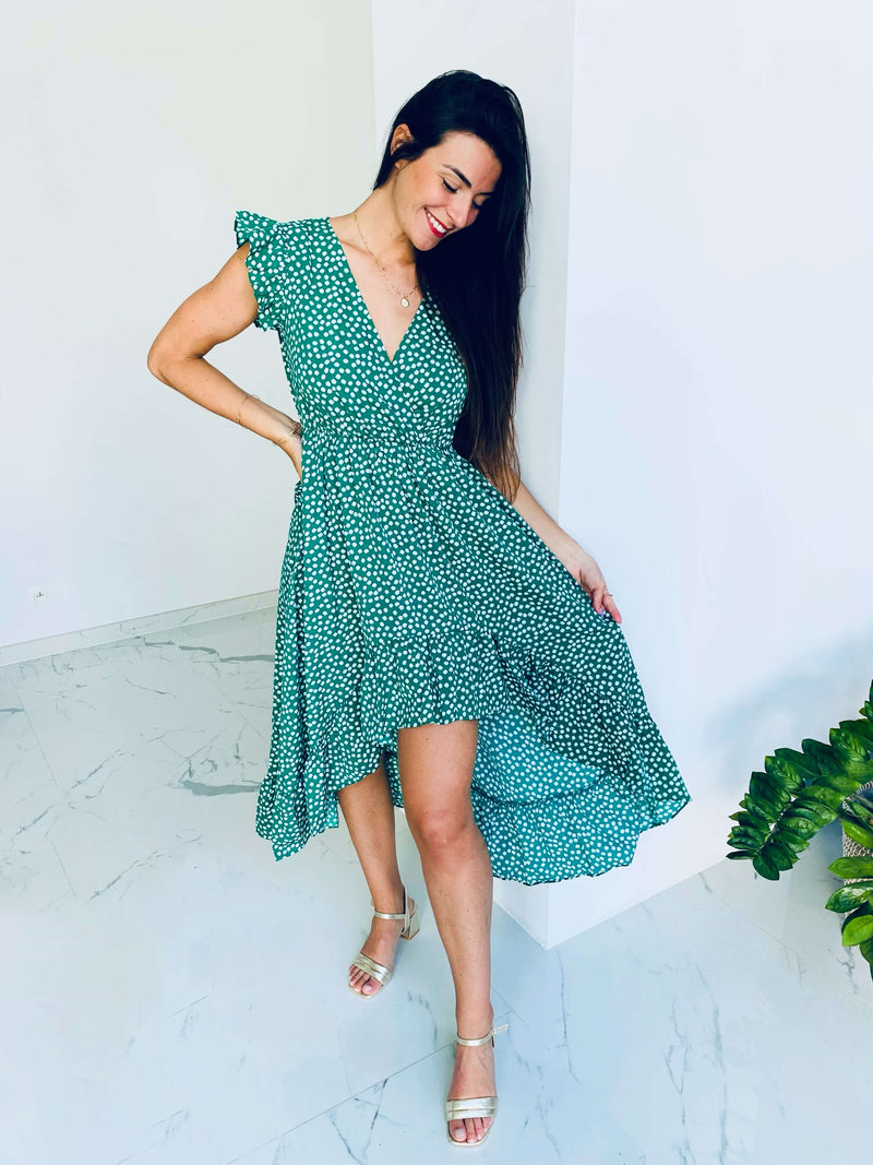 Robe longue verte - EMMIE