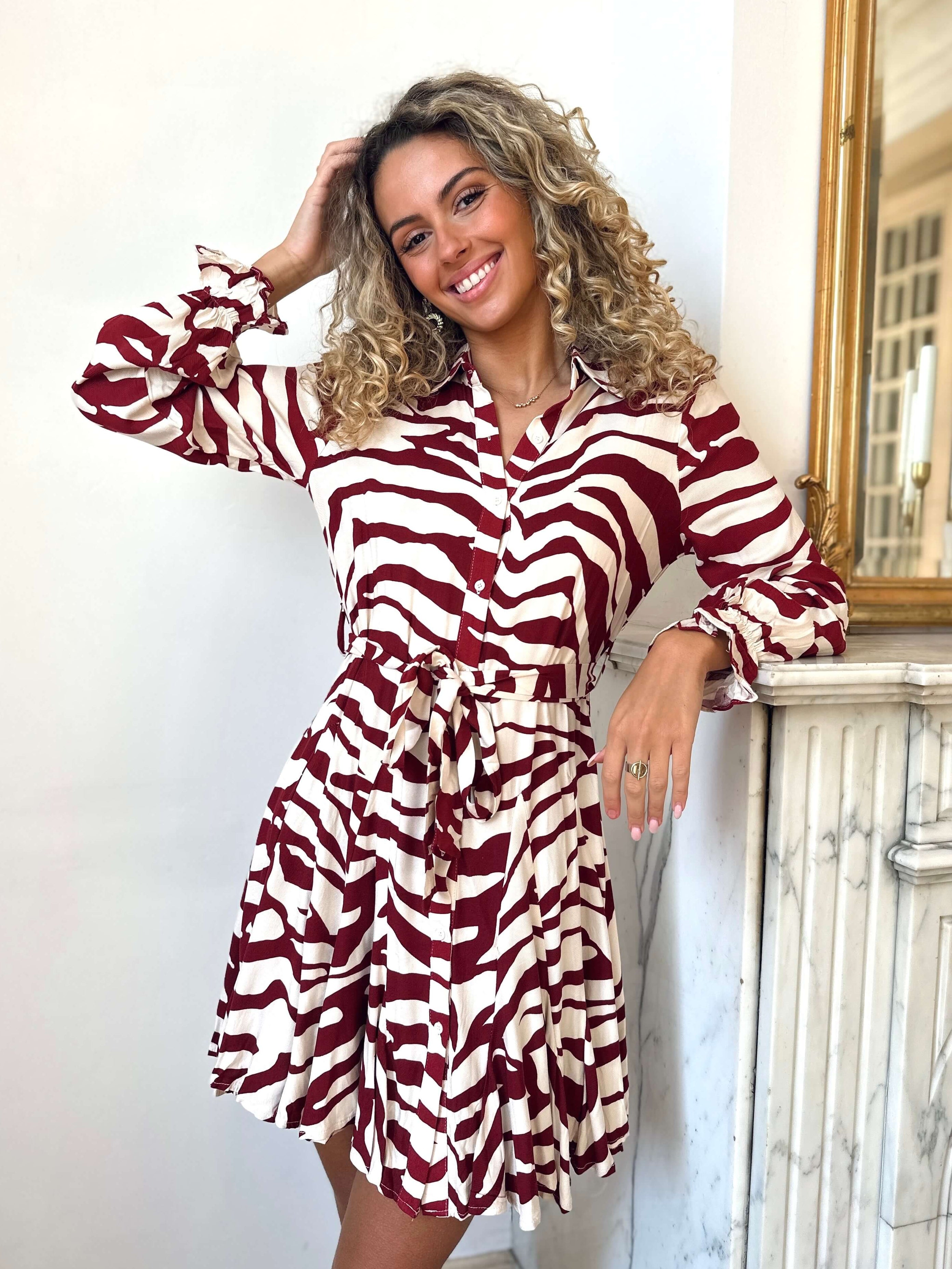 Vestido burdeos - ALICE